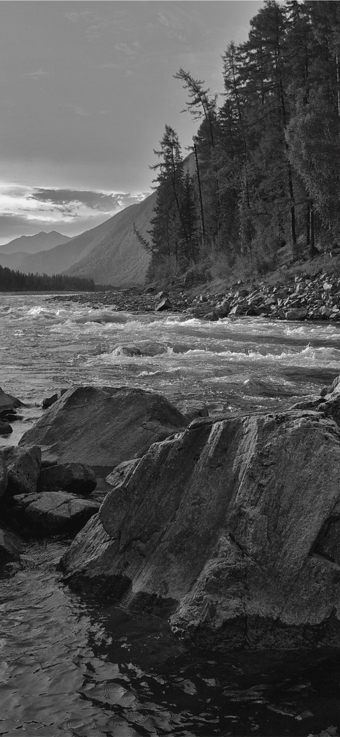 mountain river lake dark nature summer camp