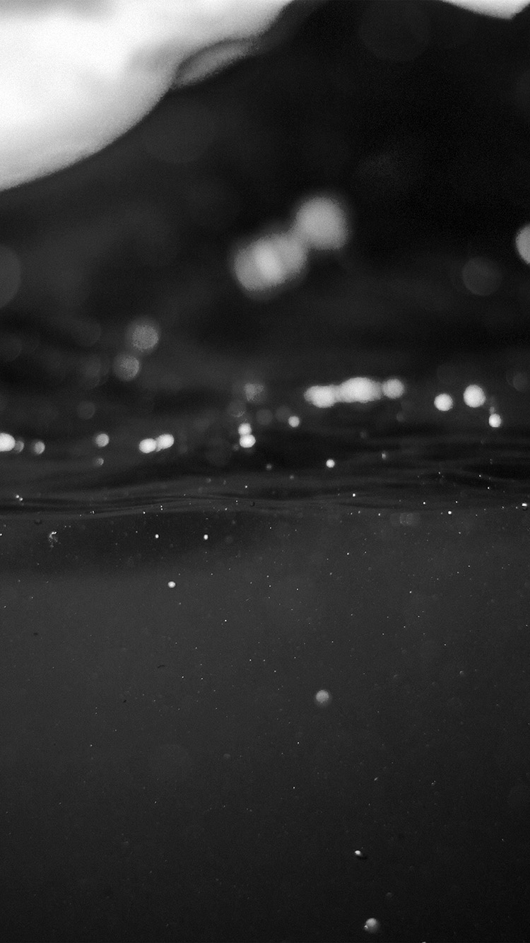 iPhone X wallpaper. under water bw dark ocean summer bokeh sea