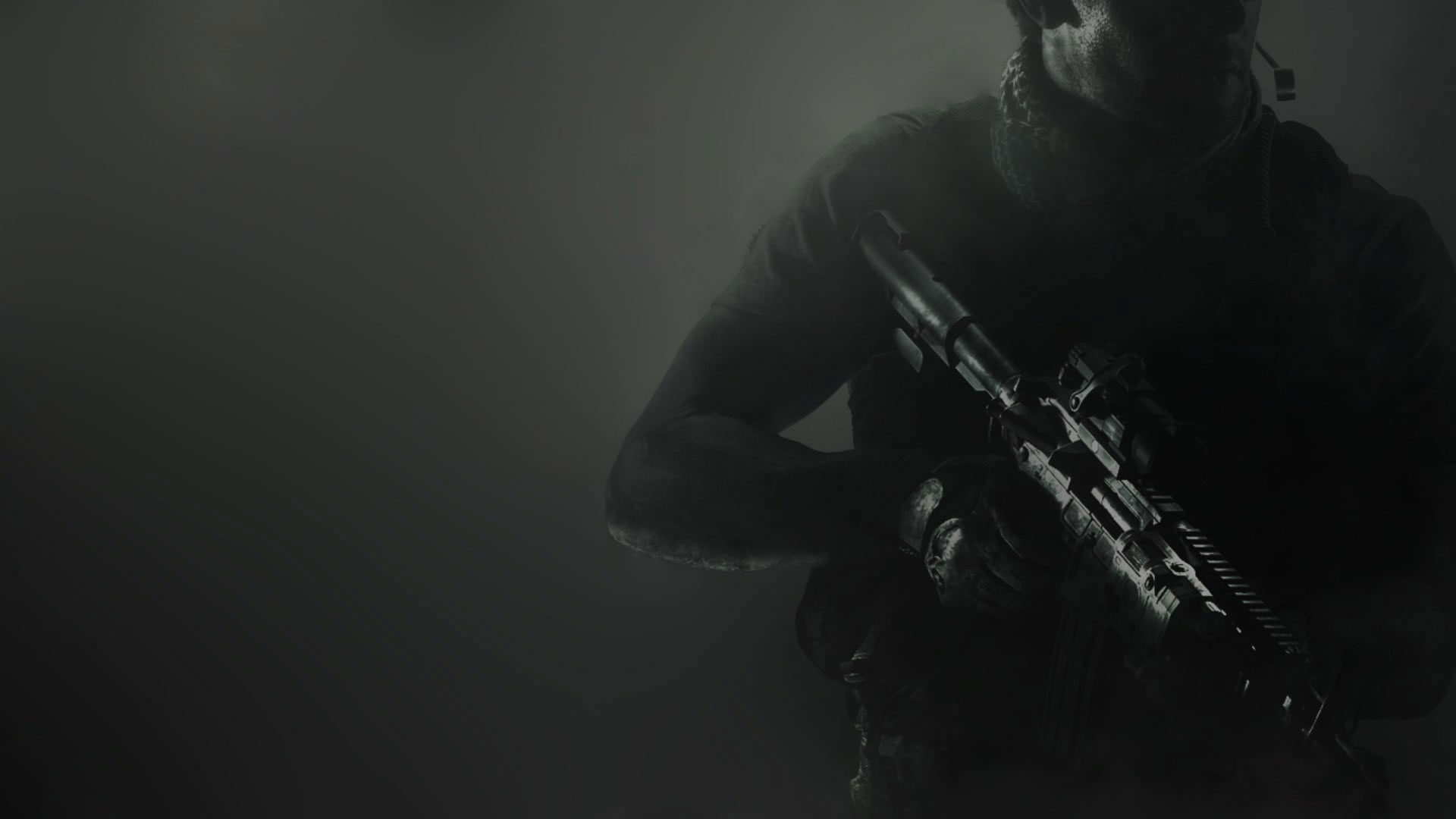 Wallpaper Black Assault Rifle, Call Of Duty Modern • Wallpaper For You