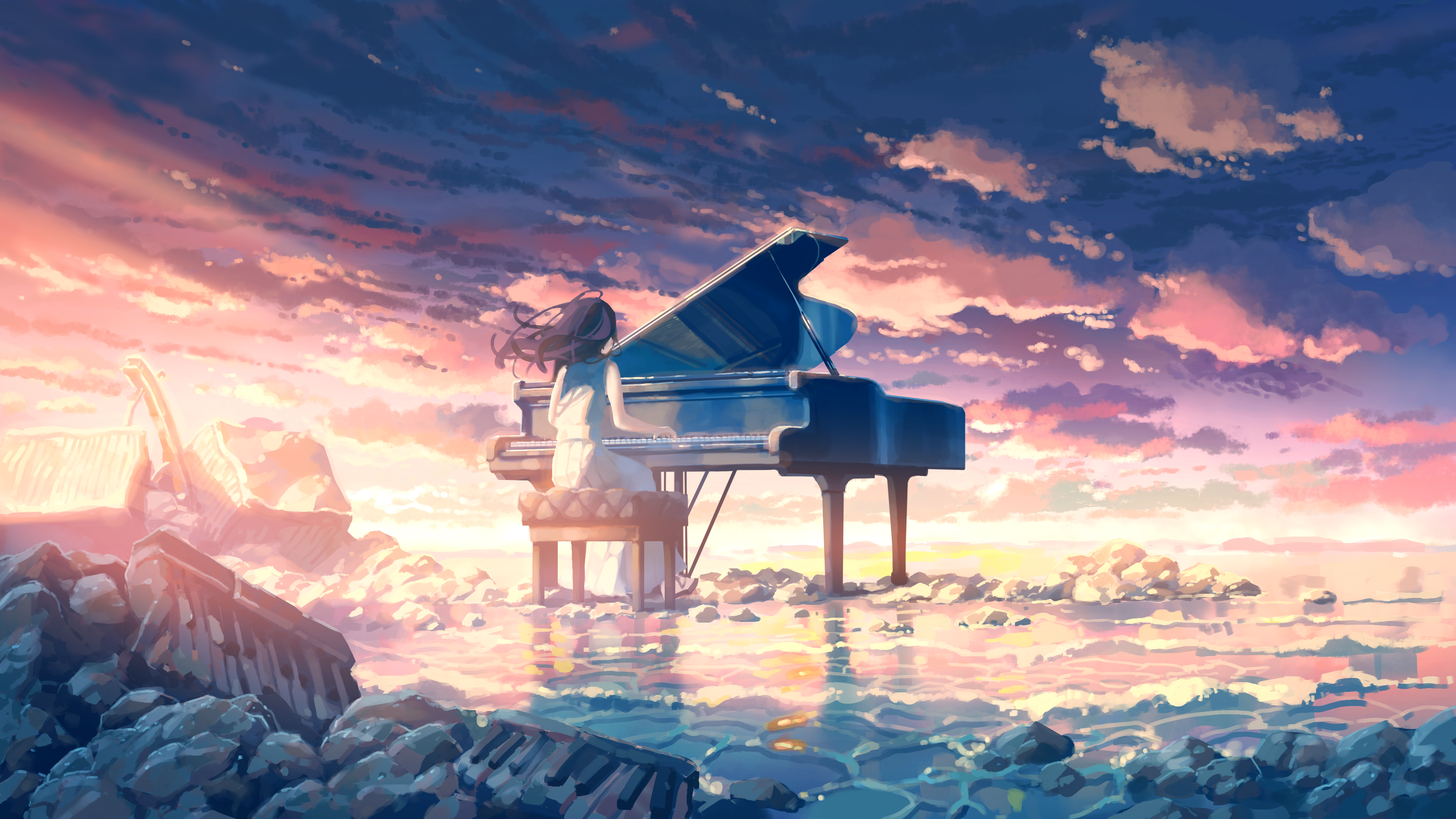 4K, Piano Gallery HD Wallpaper