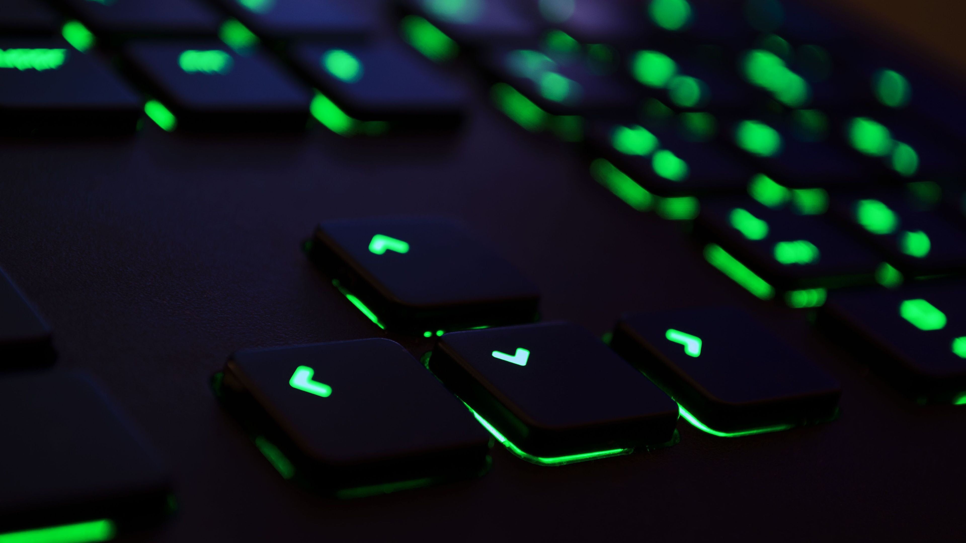 HD wallpaper: black and green gaming keyboard, technology, Razer, keyboards