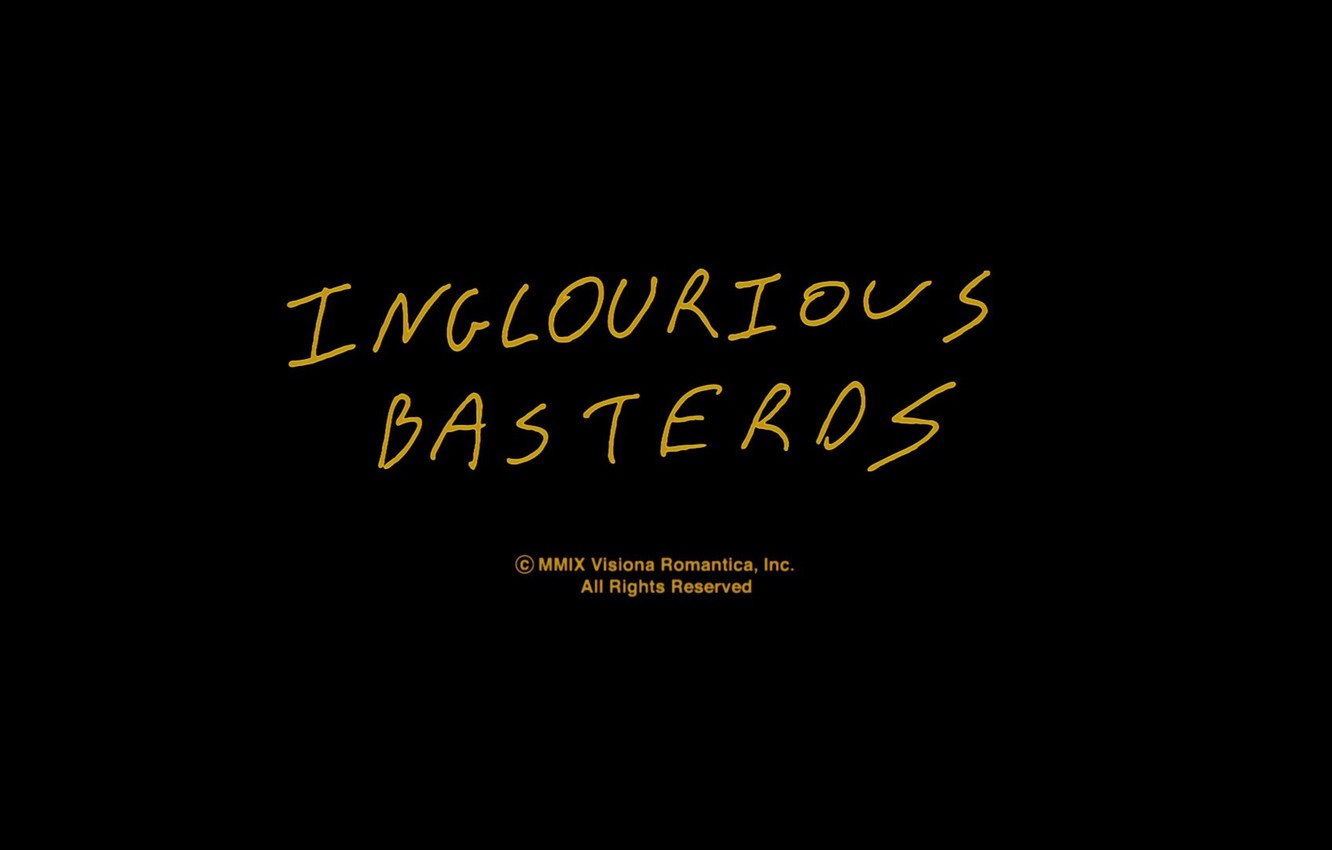 Wallpaper letters, the inscription, minimalism, Inglourious Basterds, title, black background, tarantino, inglourious basterds, Quentin Tarantino image for desktop, section фильмы