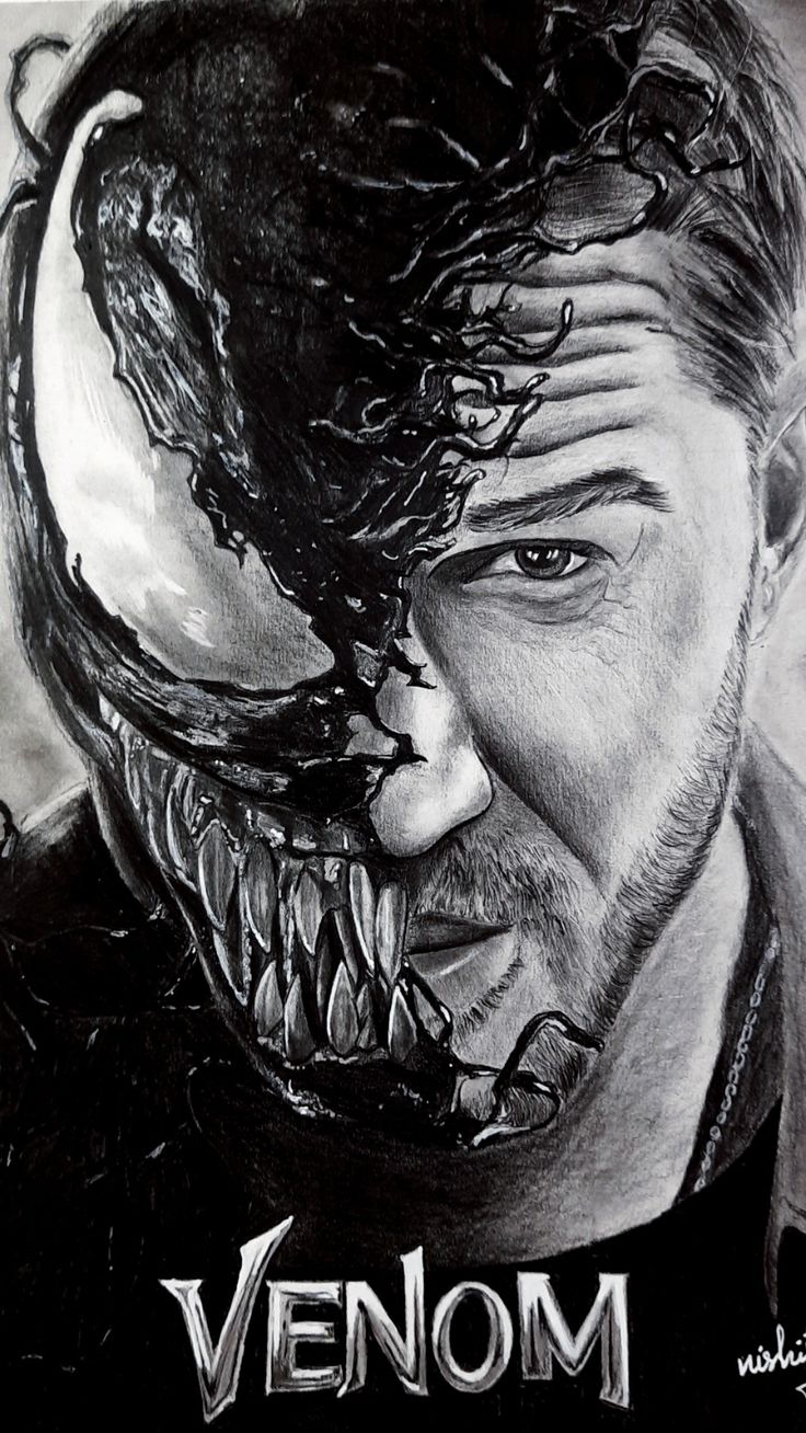 Venom Pencil Sketch. Live wallpaper, Cartoon wallpaper hd, Cartoon wallpaper