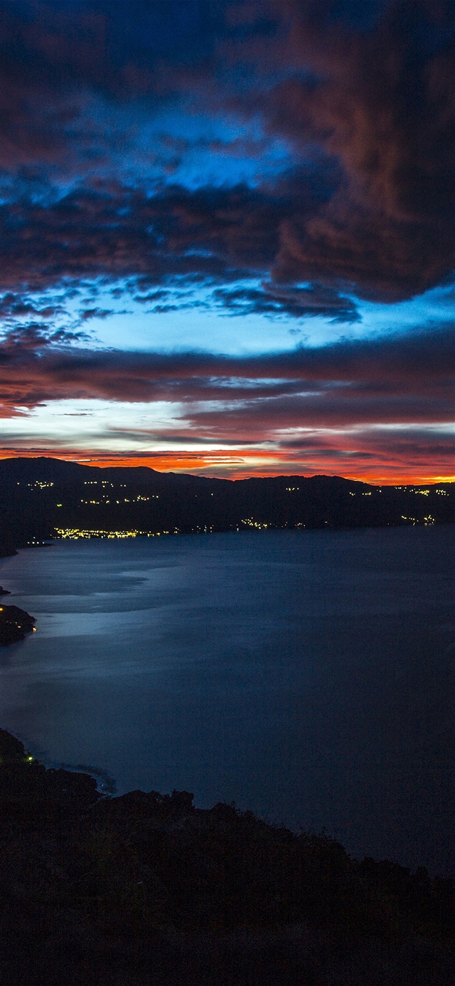 Night sky cloud city iPhone 11 Wallpaper Free Download