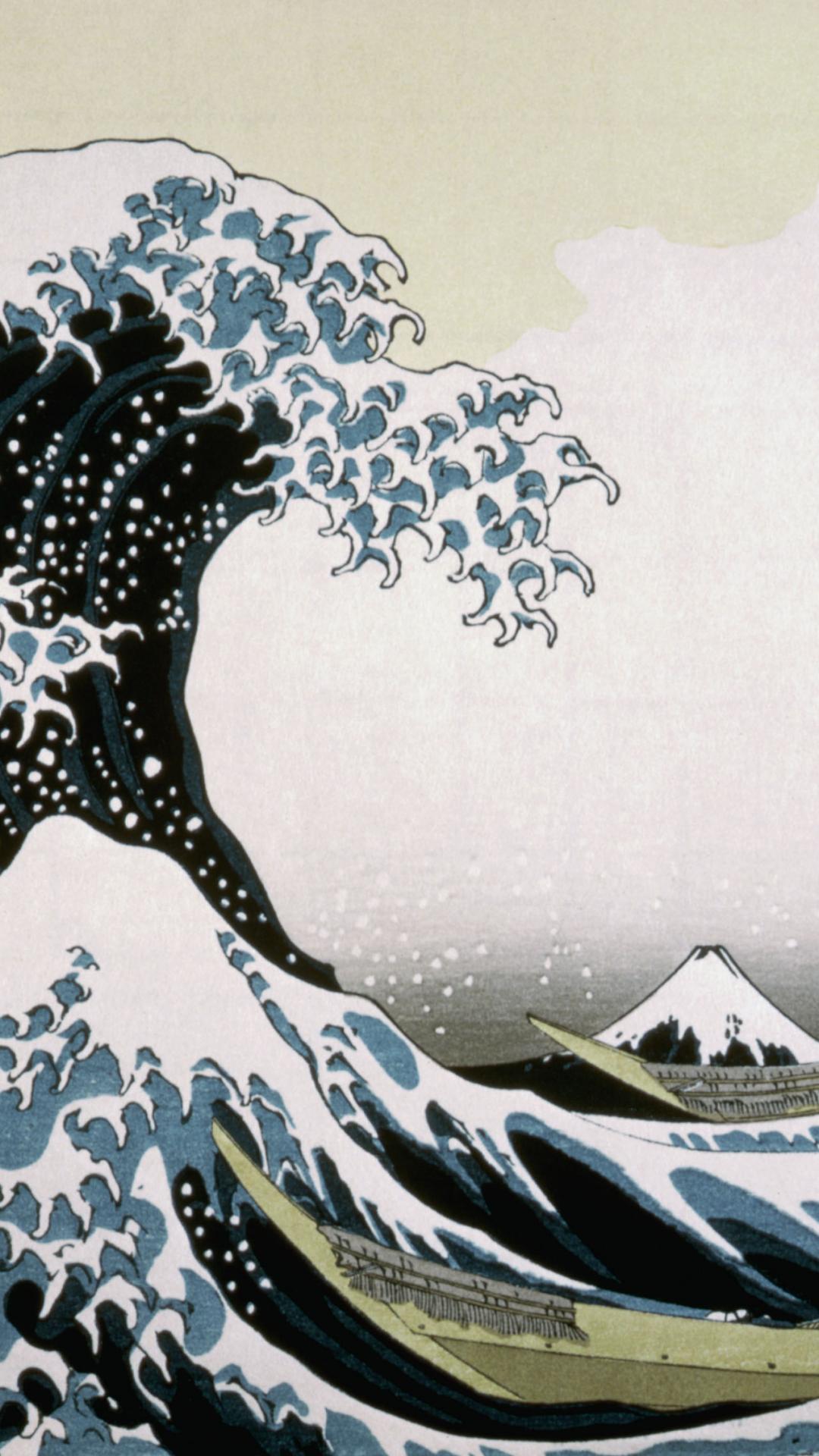 Japanese Wave iPhone Wallpaper