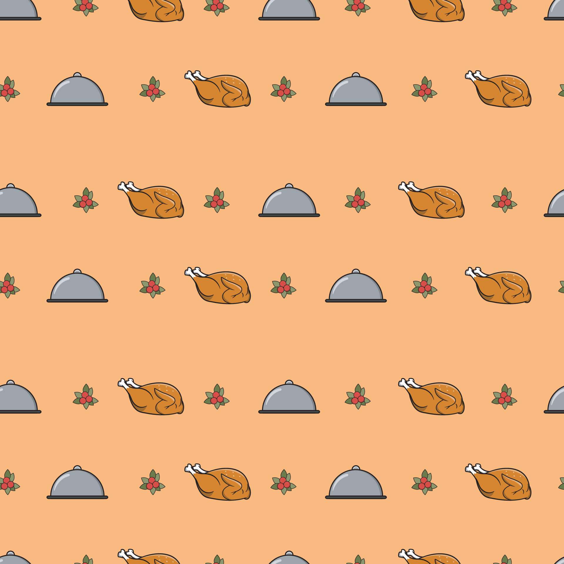 Cute seamless Country Fall patterns for Wallpaper and Wall Design With Chrrey, food and Chicken