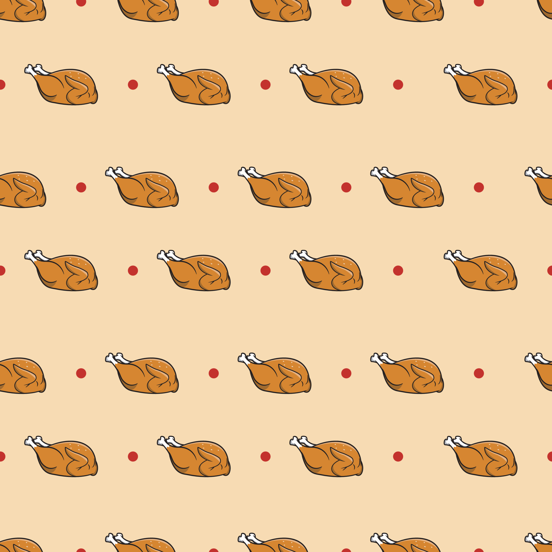 Cute seamless Country Fall patterns for Wallpaper and Wall Design With Chickens