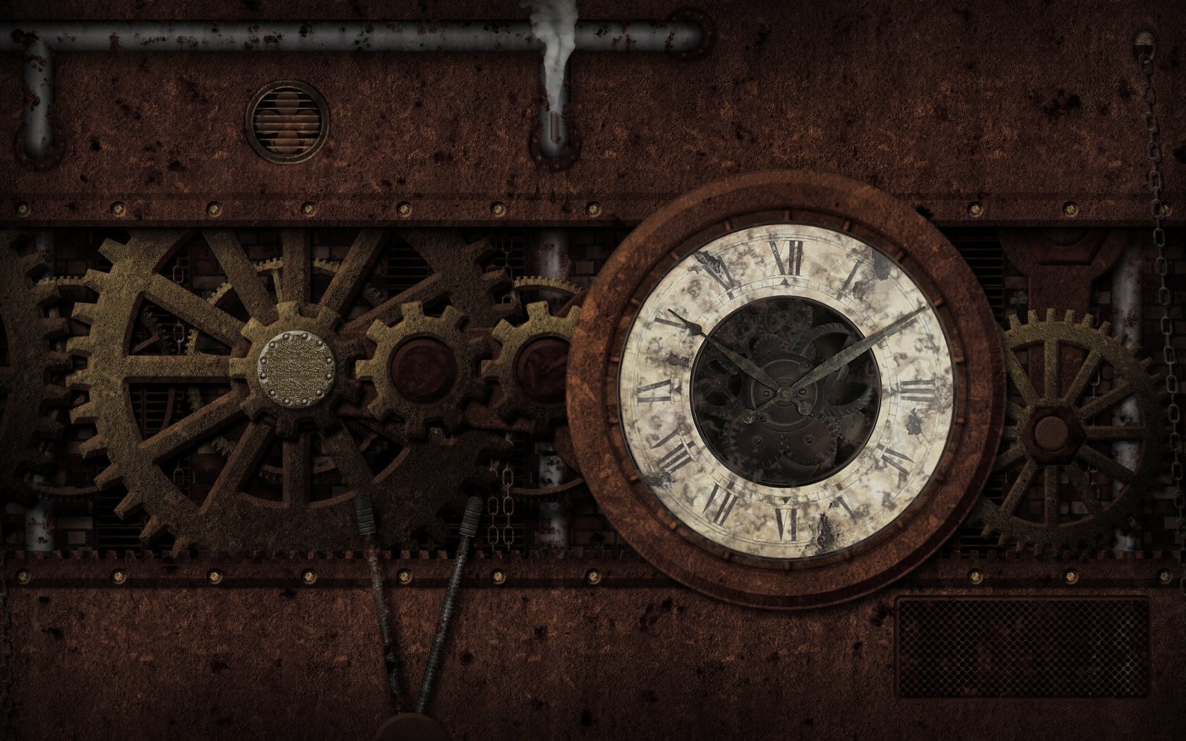 steampunk, Mechanical, Clock, Watch, Bokeh, Gears Wallpaper HD / Desktop and Mobile Background