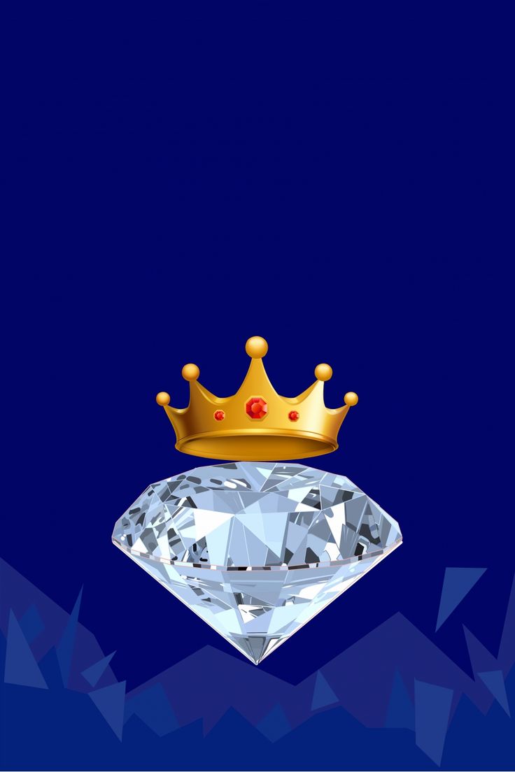 Supreme Member Glory Model Diamond Crown Blue Background. Blue wallpaper, Diamond wallpaper, Blue background