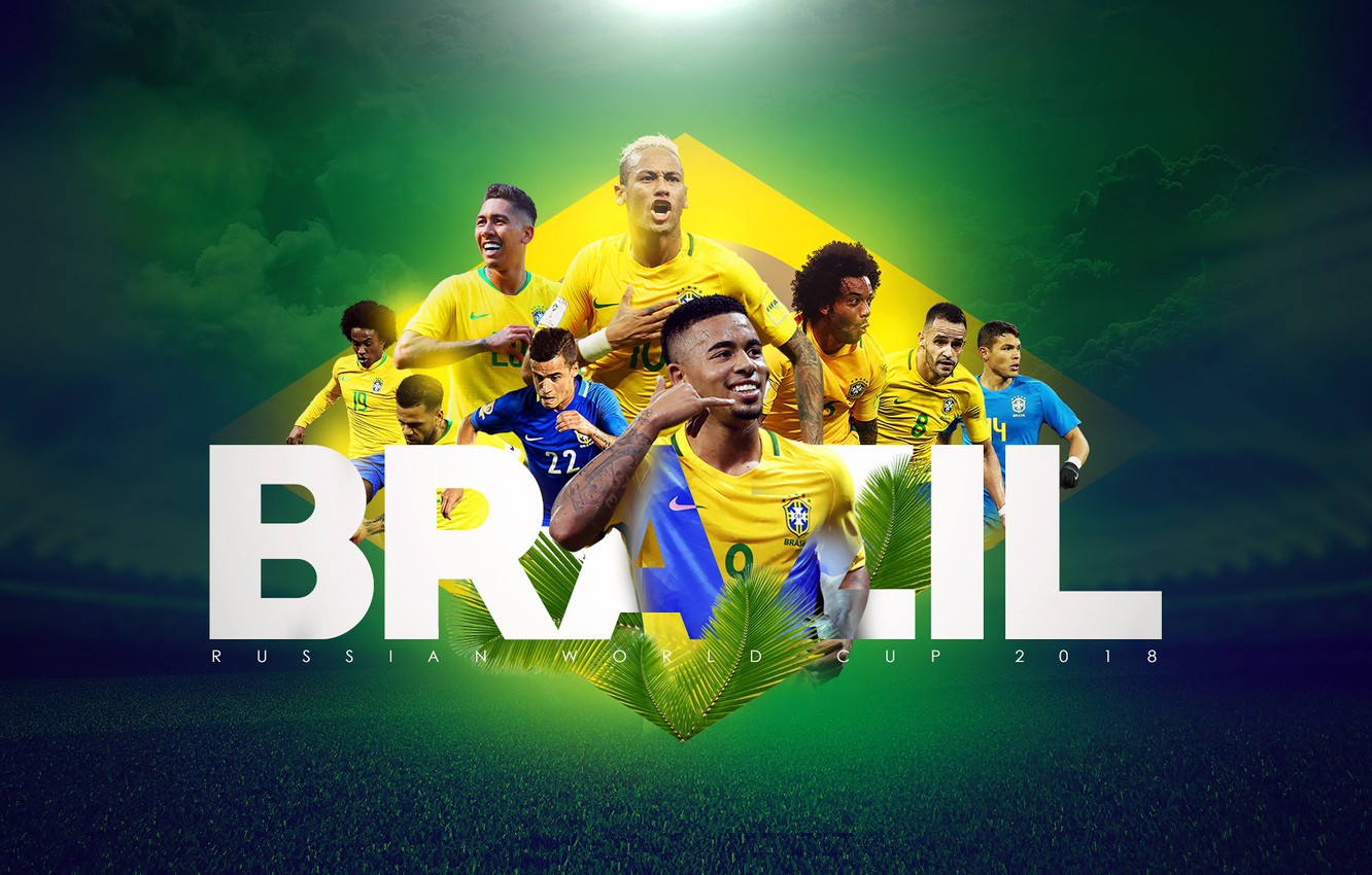 Wallpaper wallpaper, sport, team, football, Brasil, players image for desktop, section спорт