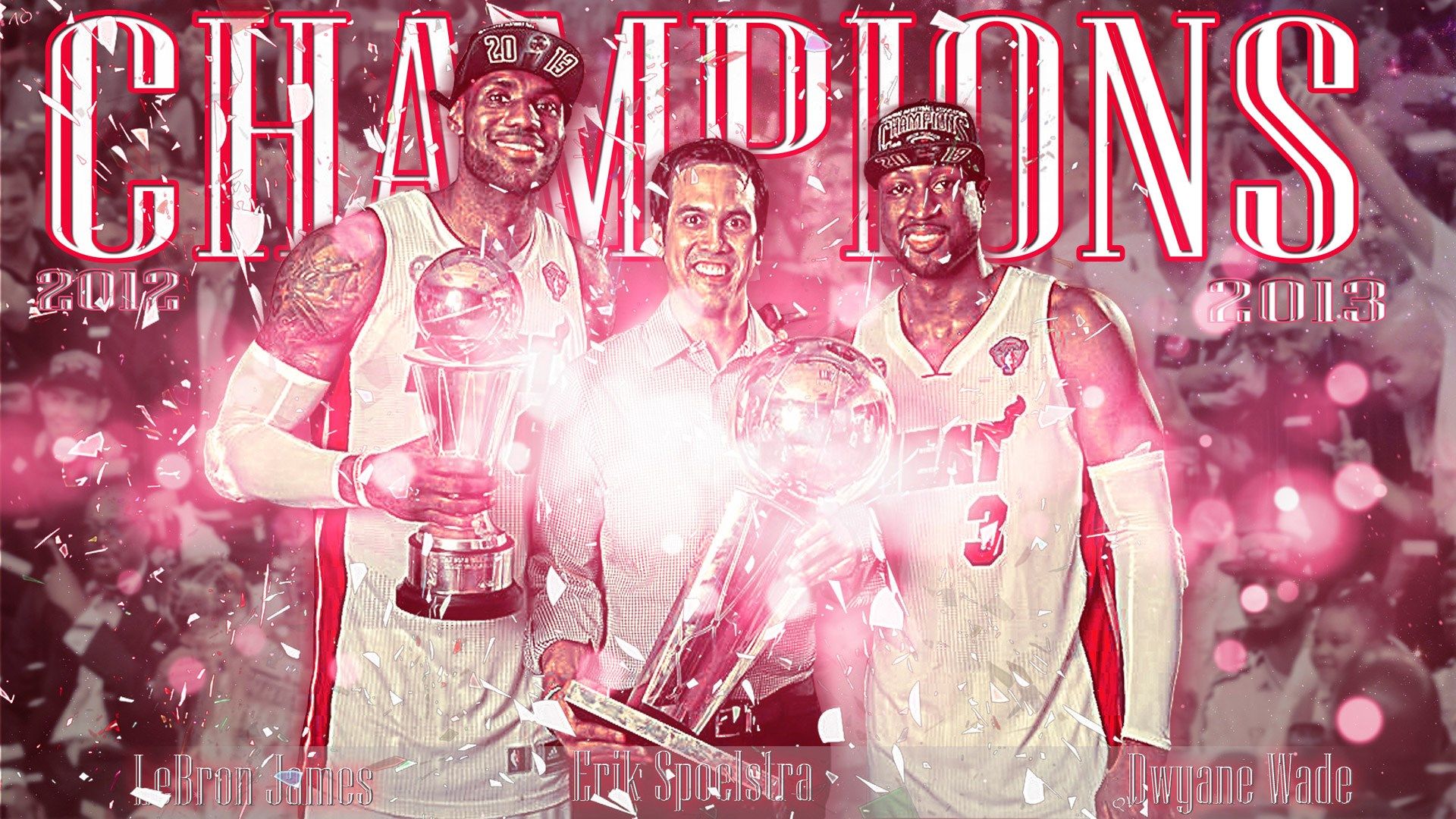 lebron spo wade 2013 nba champions 1920x1080 wallpaper. Sports wallpaper, Dwyane wade wallpaper, Fun sports