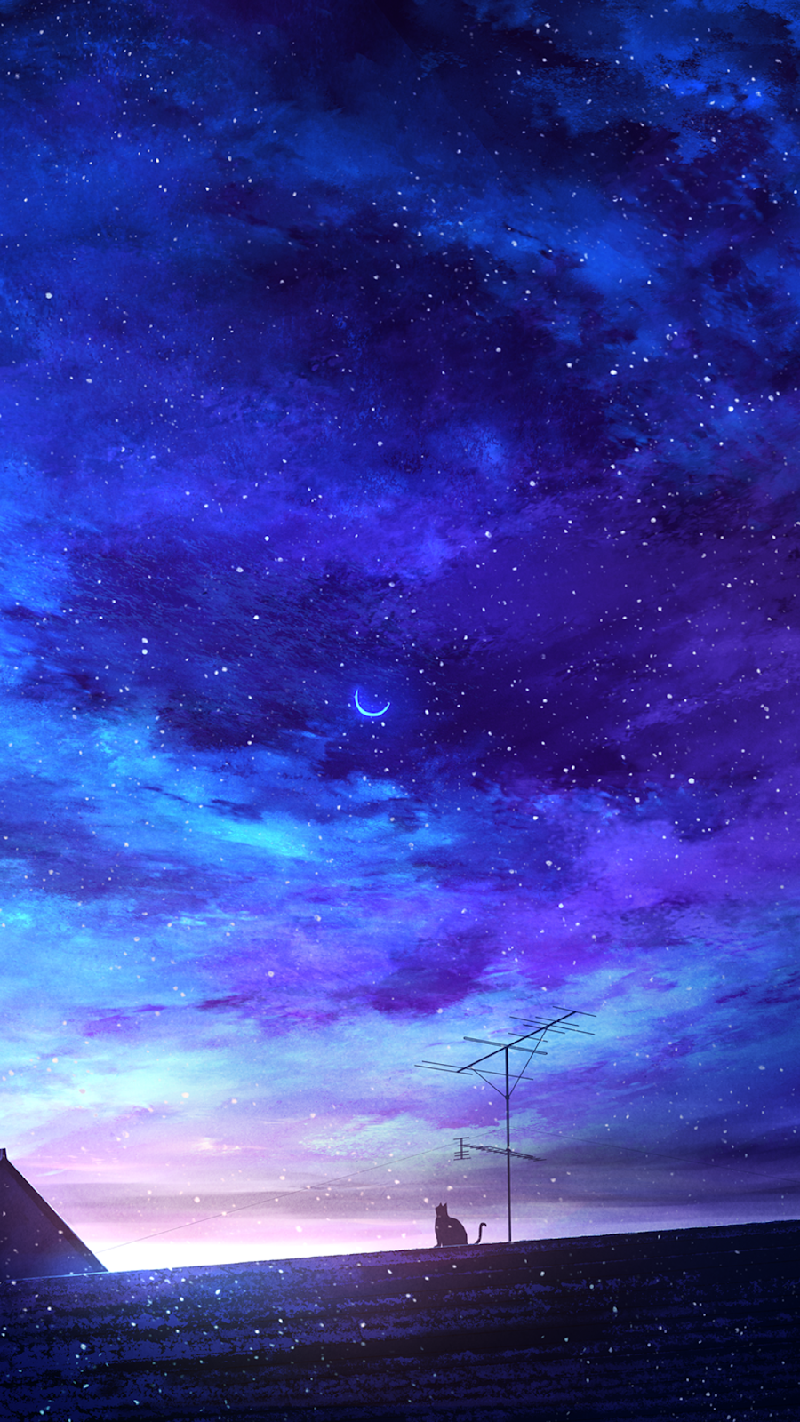 Night sky #wallpaper #iphone #android #background #followme. Night sky wallpaper, Anime scenery wallpaper, Sky art