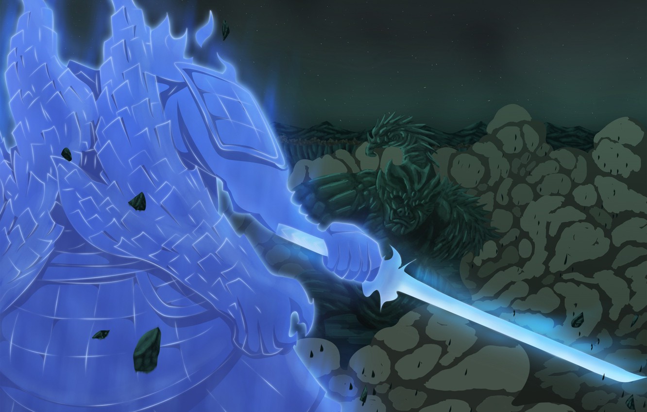 Wallpaper sword, battle, naruto, manga, naruto, Susano, shippuden image for desktop, section сёнэн