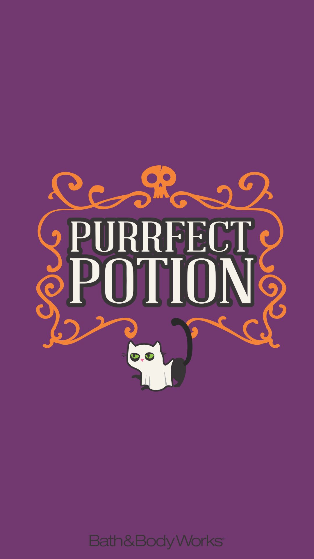 Purrfect Potion Black Cat iPhone Wallpaper. Halloween wallpaper background, Lucky wallpaper, iPhone wallpaper