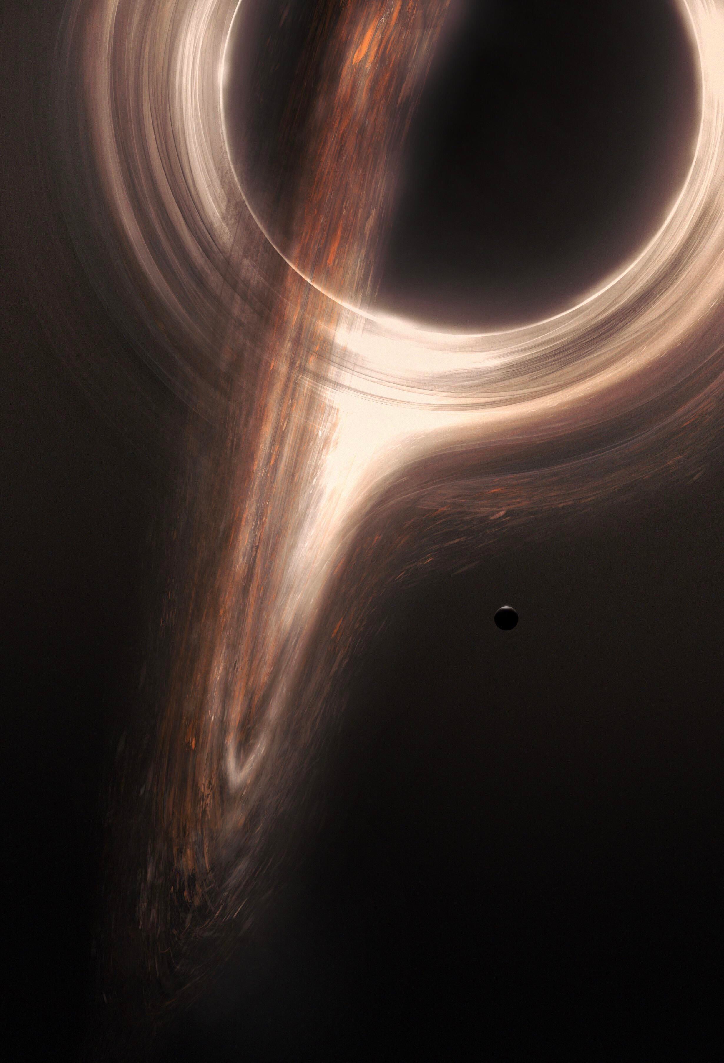 A black hole and a planet next to it from Interstellar