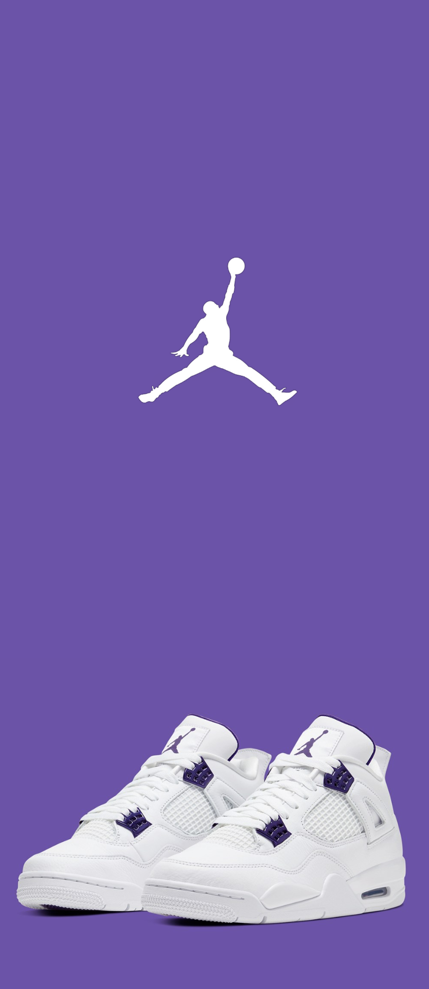 Jordan 4 métallic purple. iPhone wallpaper jordan, Jordan logo wallpaper, Nike wallpaper