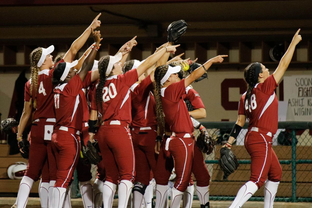 Oklahoma Sooners Softball National Championship Celebration Thread And Cream Machine