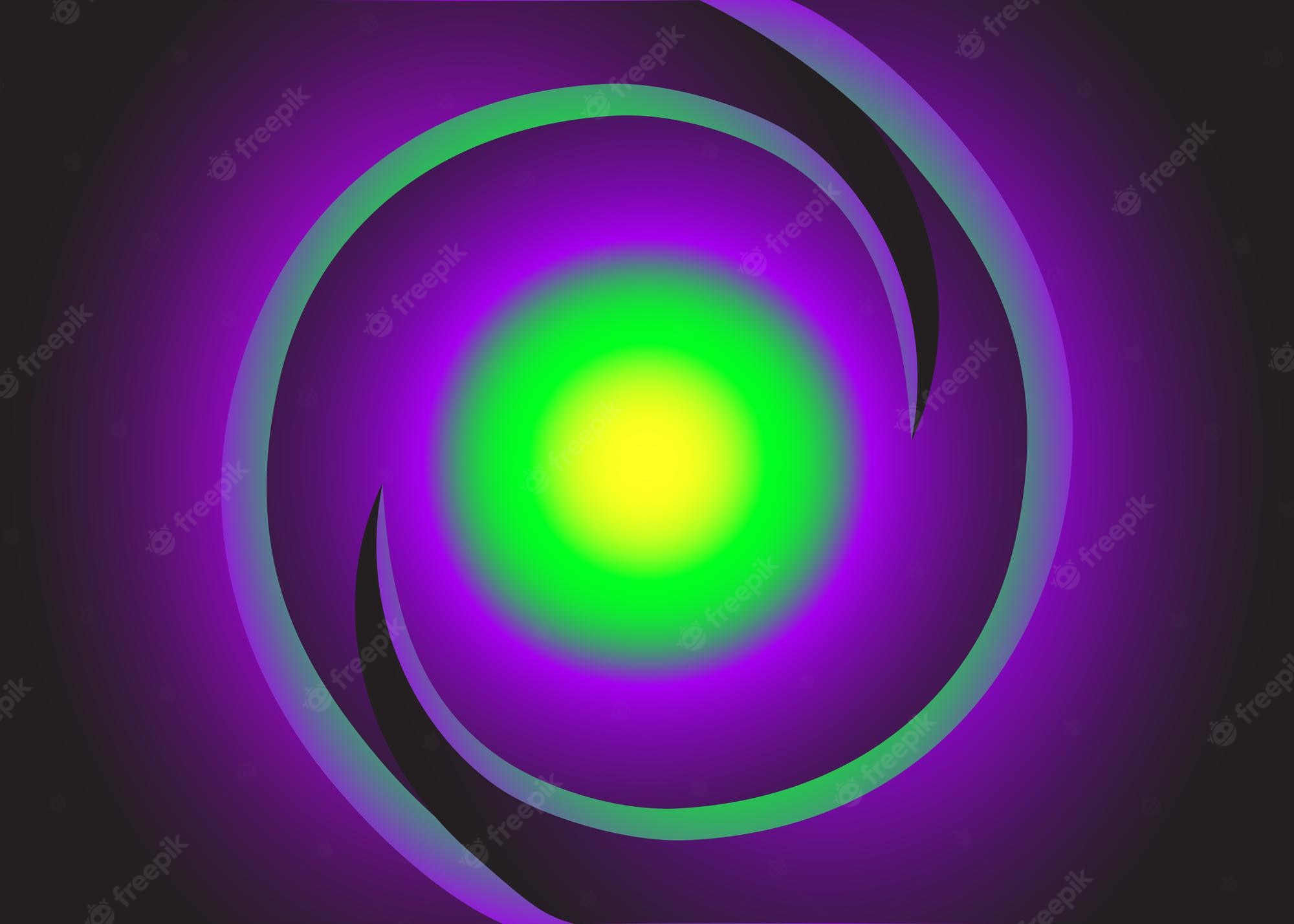 Premium Vector. Beautiful dark green energy power core with purple cover vector wallpaper or background