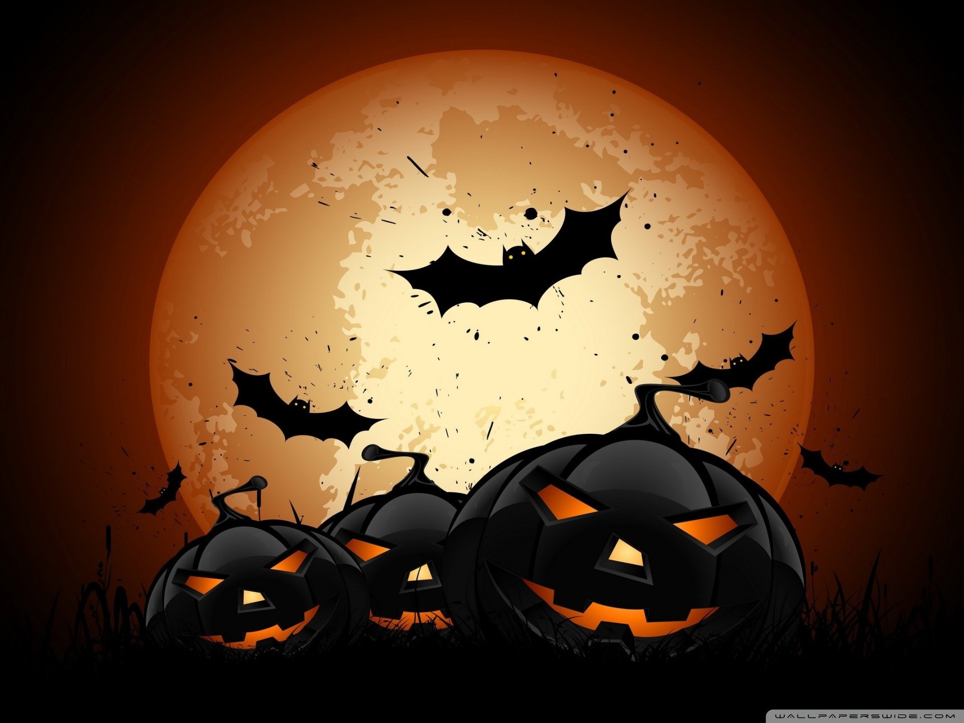 Scary Halloween Pumpkins Ultra HD Desktop Background Wallpaper for 4K UHD TV, Tablet