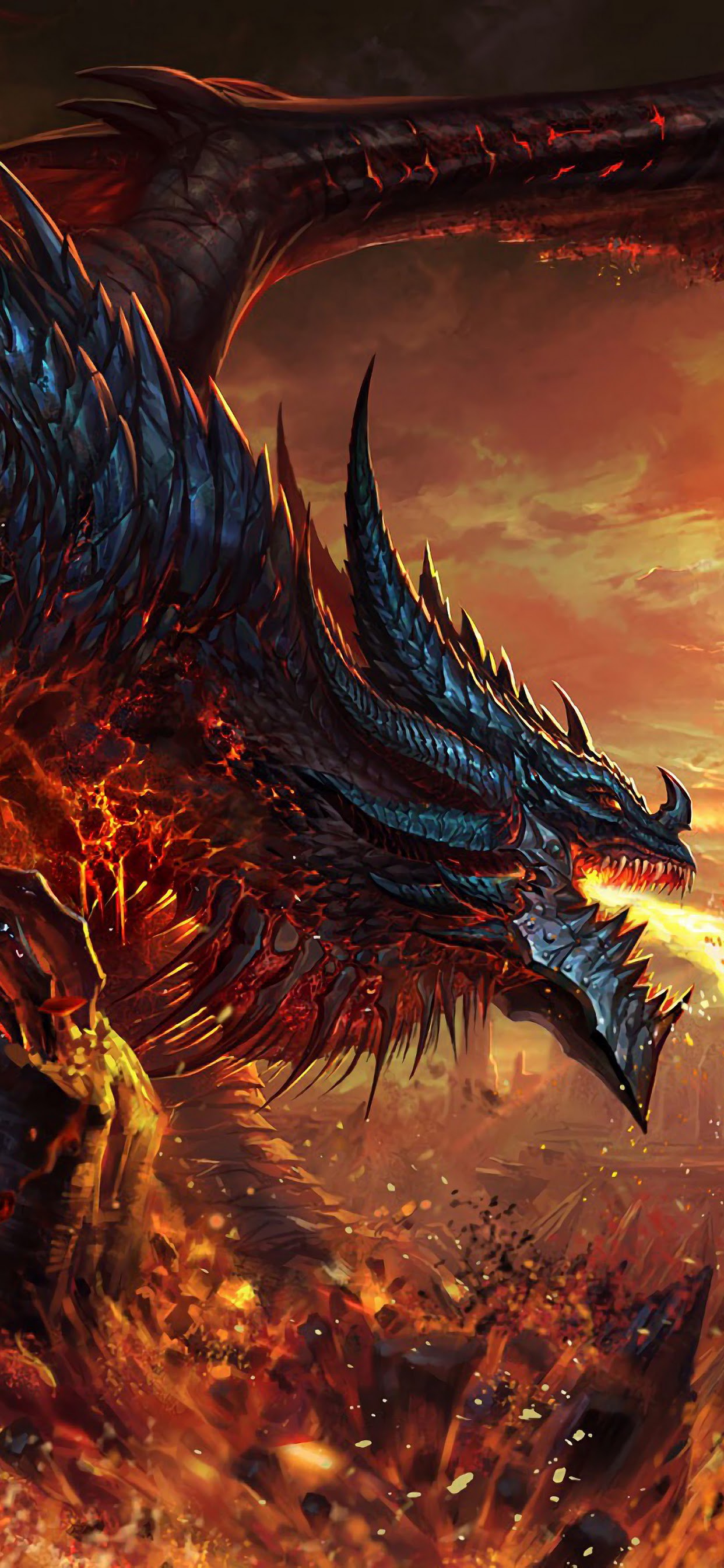 Dragon Fire Breath Fantasy 4K Wallpaper