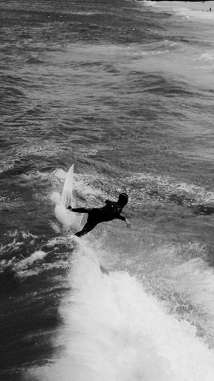 iPhone 6 wallpaper. summer ocean beach surf girl nature dark bw