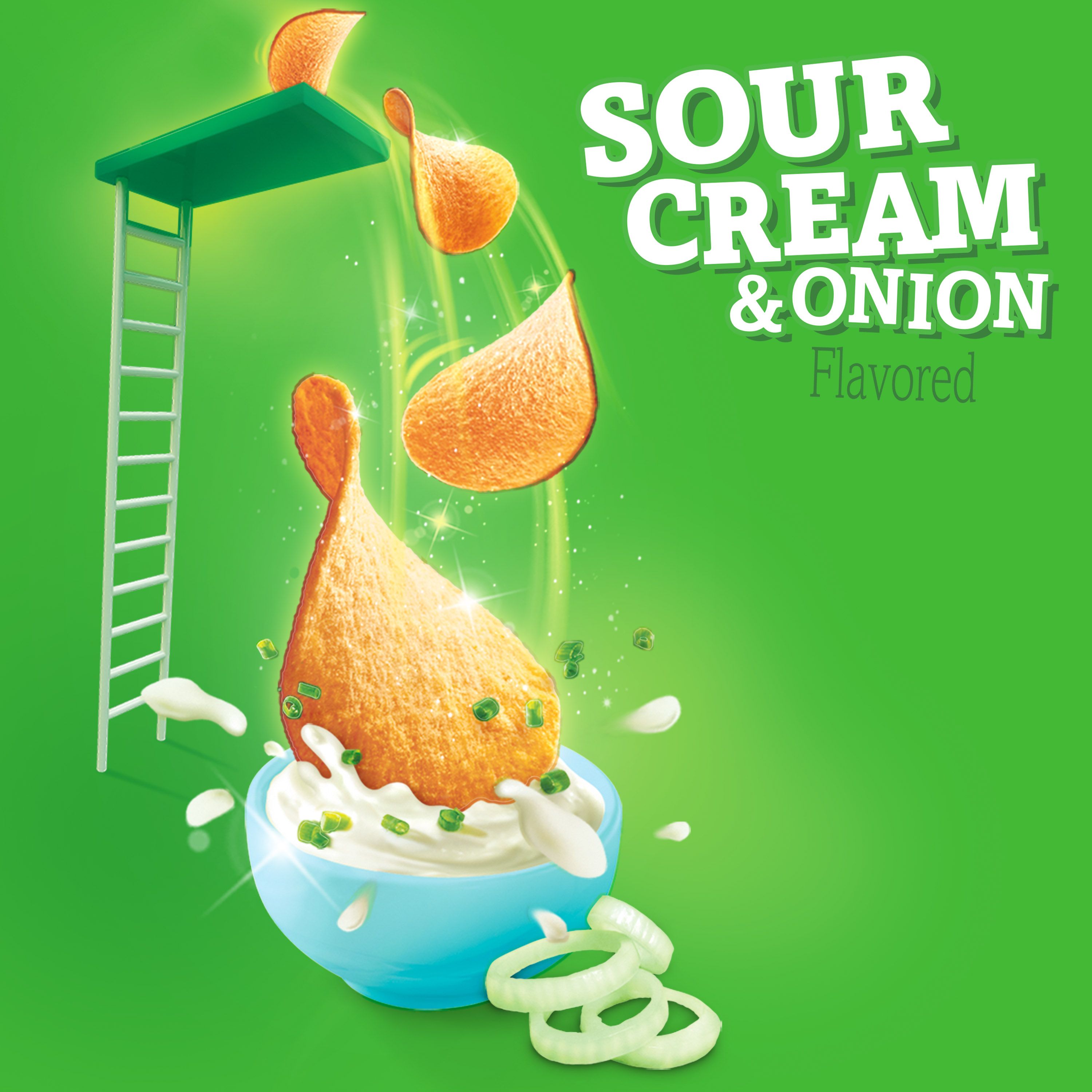 Pringles Salty Snacks Sour Cream & Onion Potato Crisps: Nutrition & Ingredients