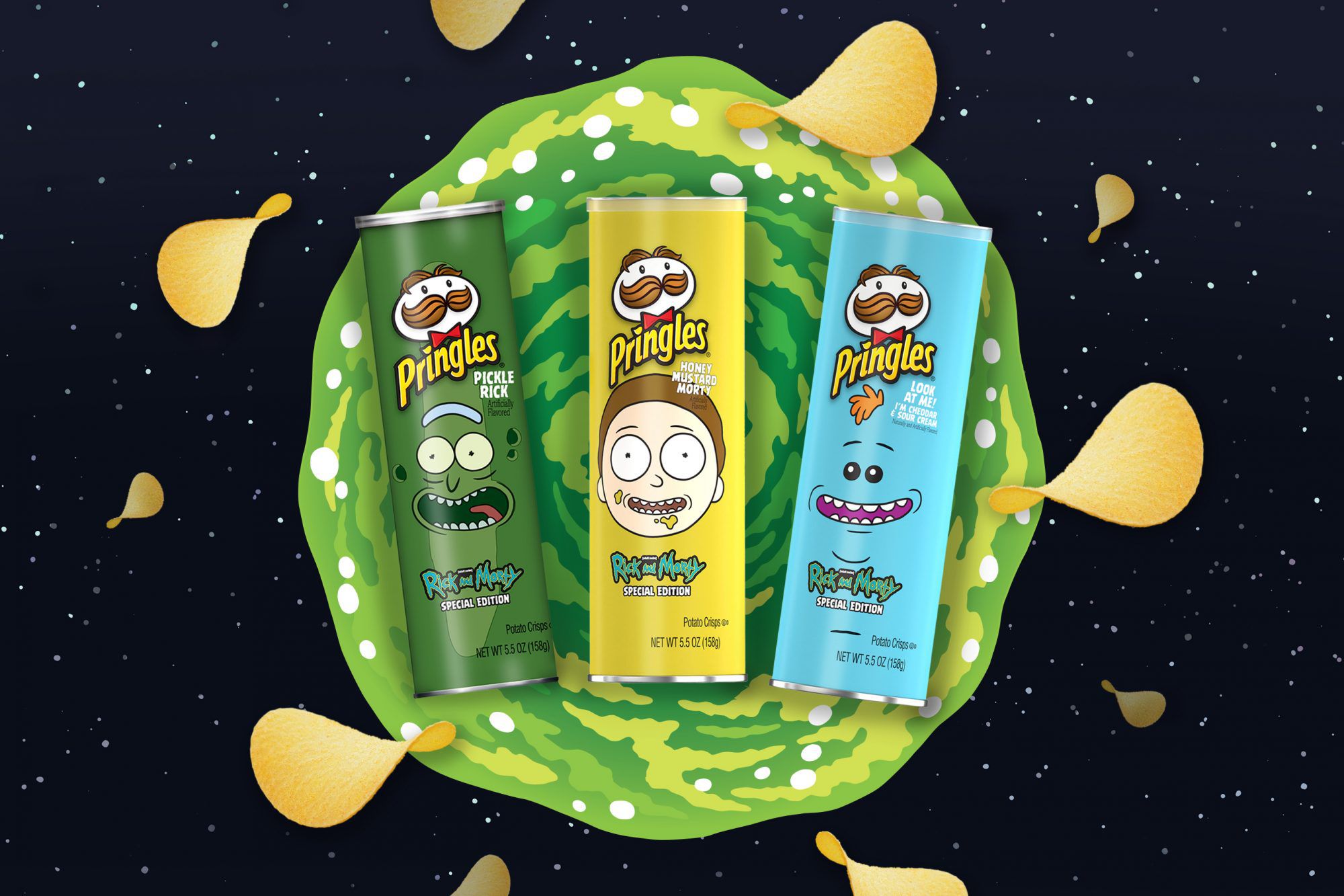 Pringles Just Announced A Rick And Morty Inspired Chip Trifecta