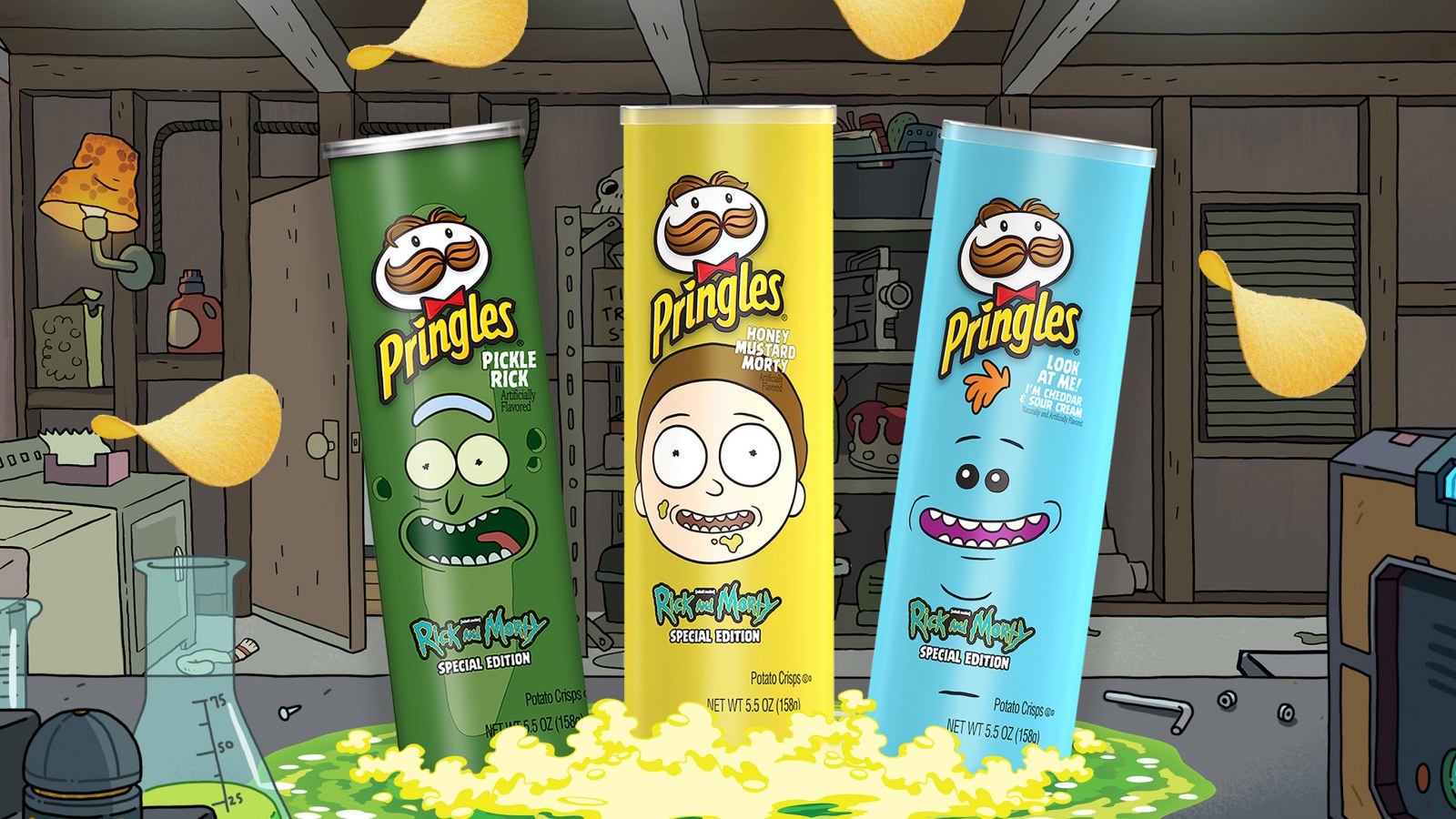 Pringles Cheesy Cheese Flavour. Cardboard Tube Can on Many Pringles Potato  Chips Background Editorial Stock Image - Image of container, cylinder:  204760579