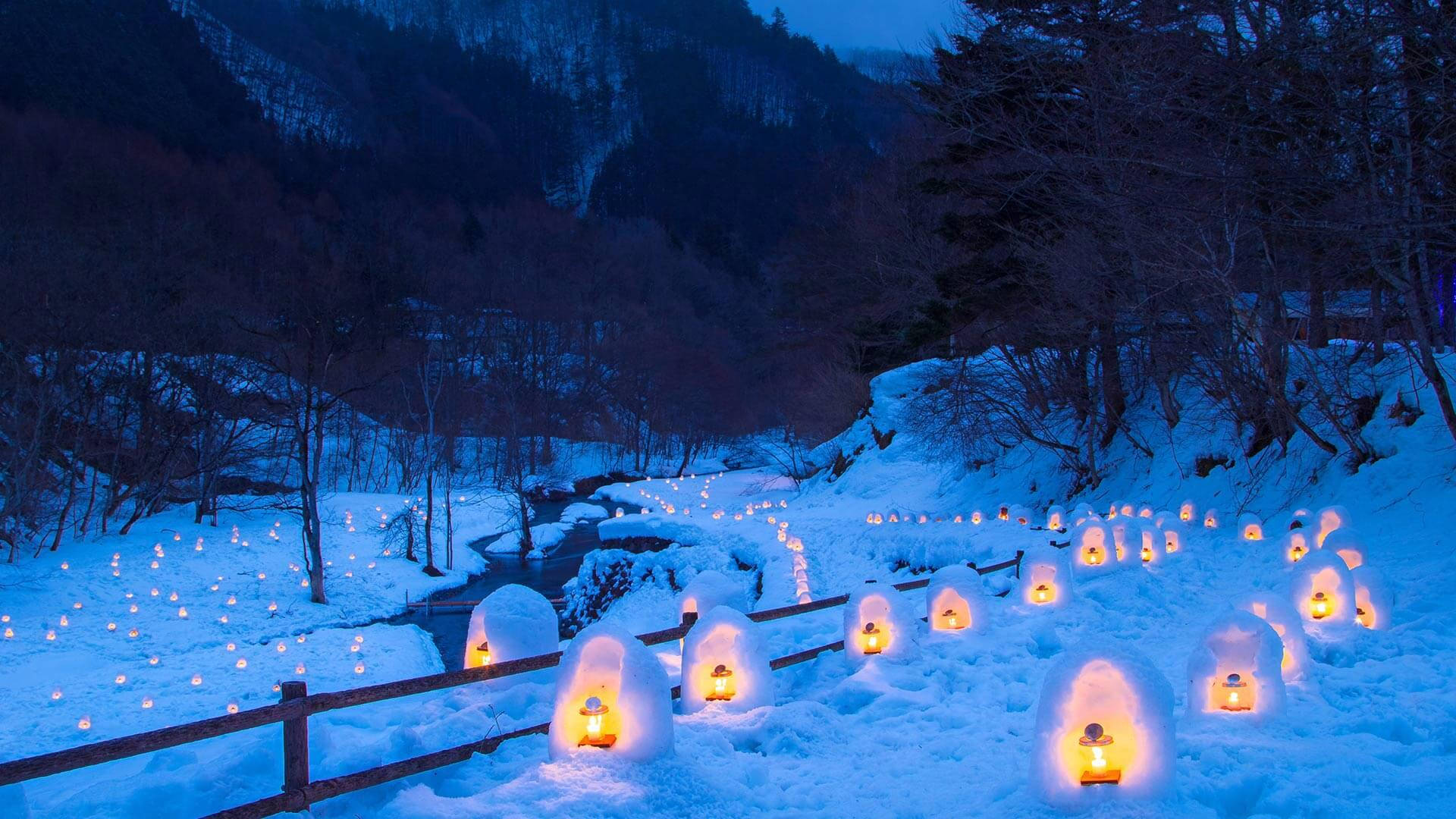 Download Windows Winter Japanese Snow Huts Wallpaper