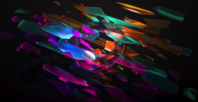 Wallpaper colorful, crystal pieces, abstract desktop wallpaper, HD image, picture, background, 8e184a
