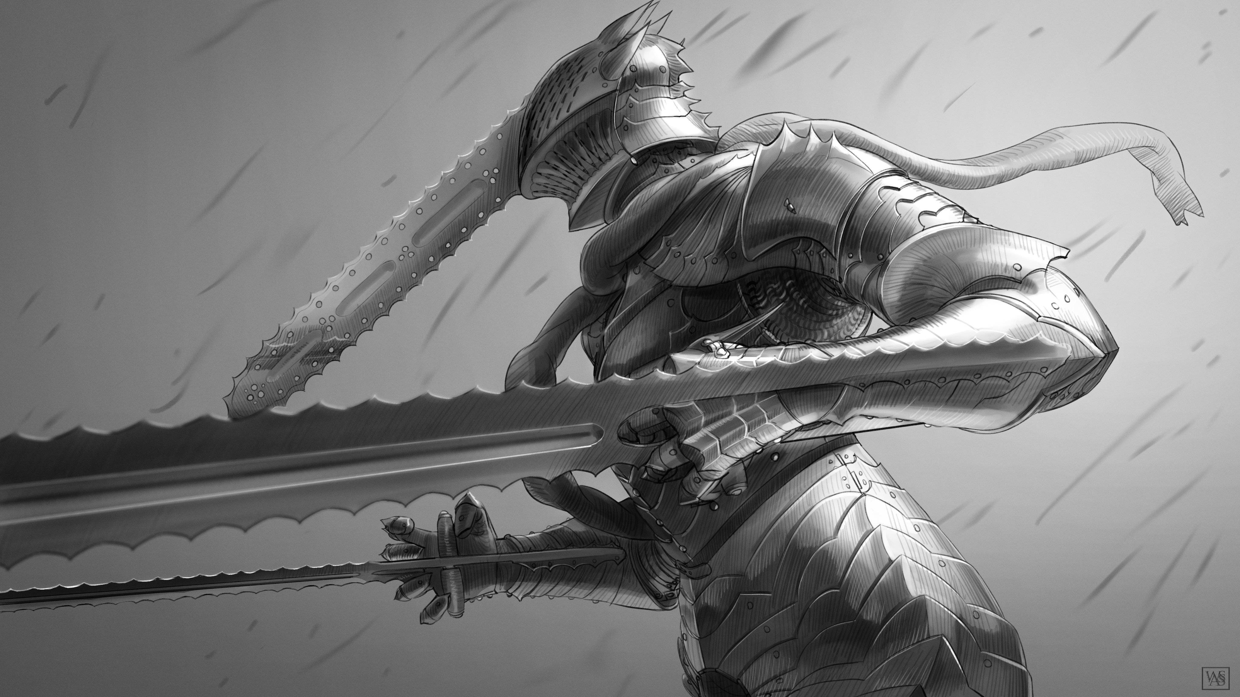 Download Black And White Chainsaw Man Wallpaper