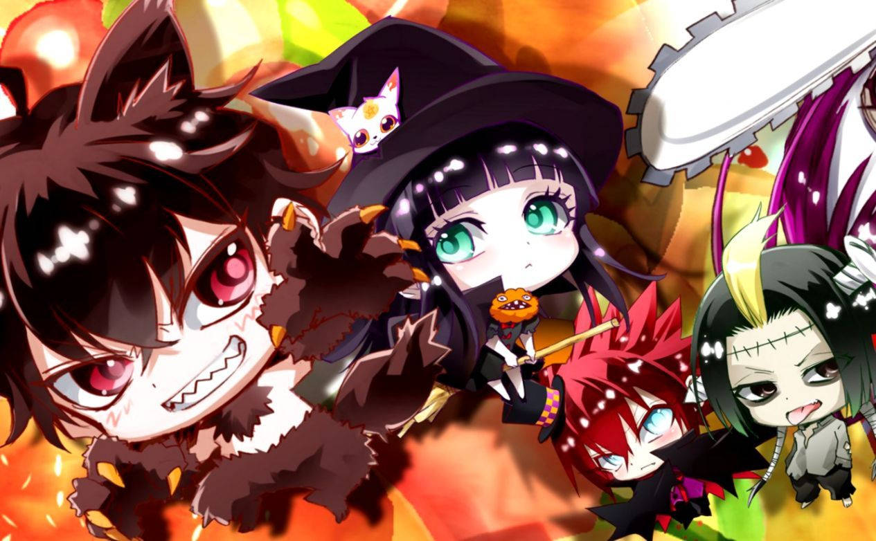 Download Cute Halloween Chibi Anime Boy Wallpaper