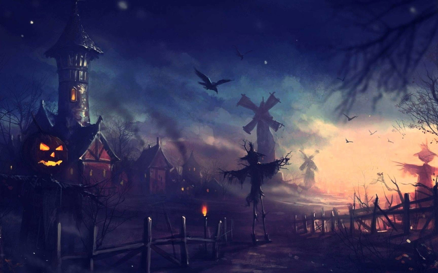 Wallpaper Spooky Halloween Night, Nature, Sky, Vertebrate • Wallpaper For You