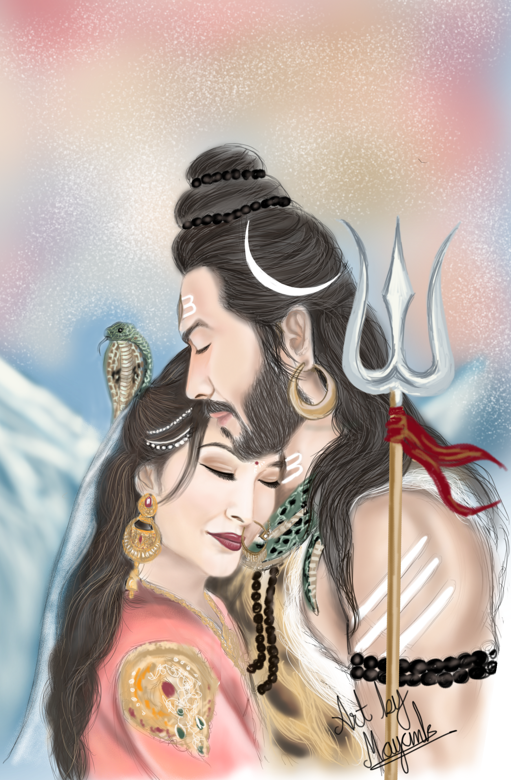 God is in ourselves! Sketcher's Diary wishes you a very Happy SHIVARATRI #shivratri An illustrat. Shiva parvati image, Shiva lord wallpaper, Lord shiva painting