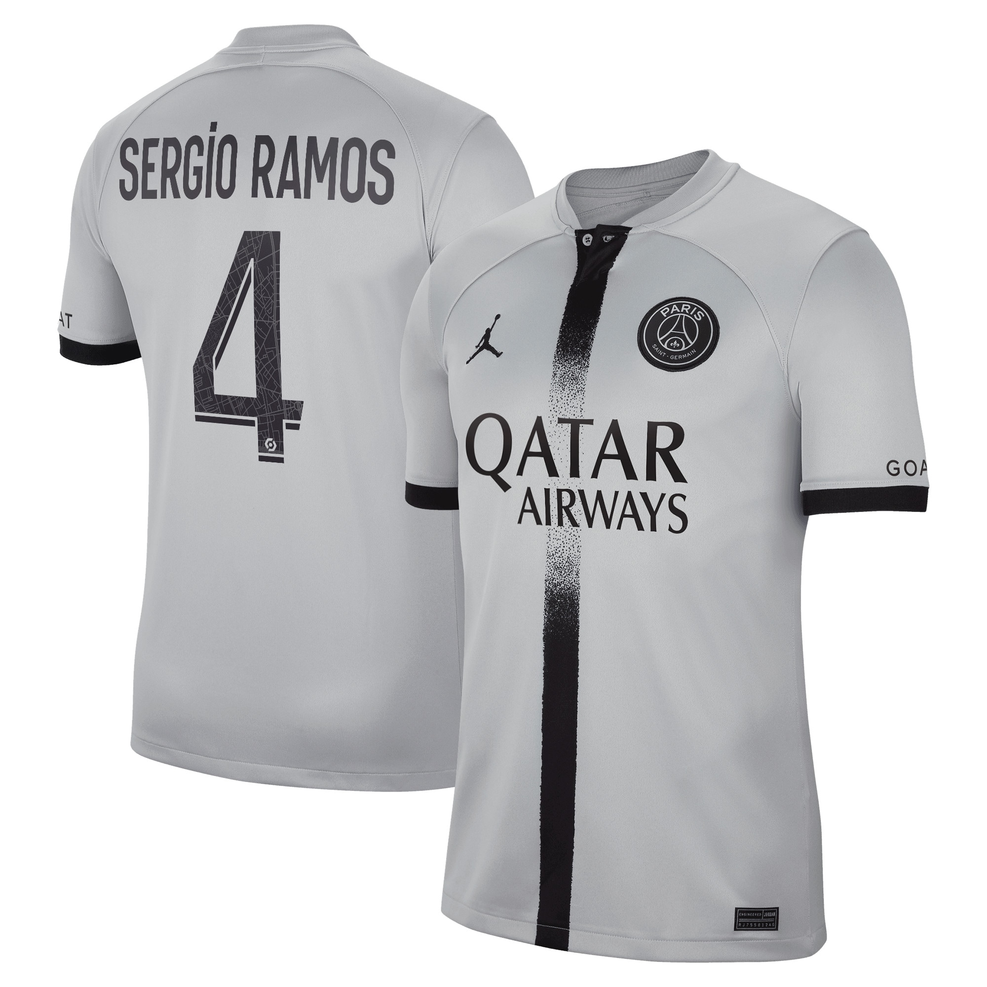 Paris Saint Germain Away Stadium Shirt 2022 23 With Sergio Ramos 4 Printing