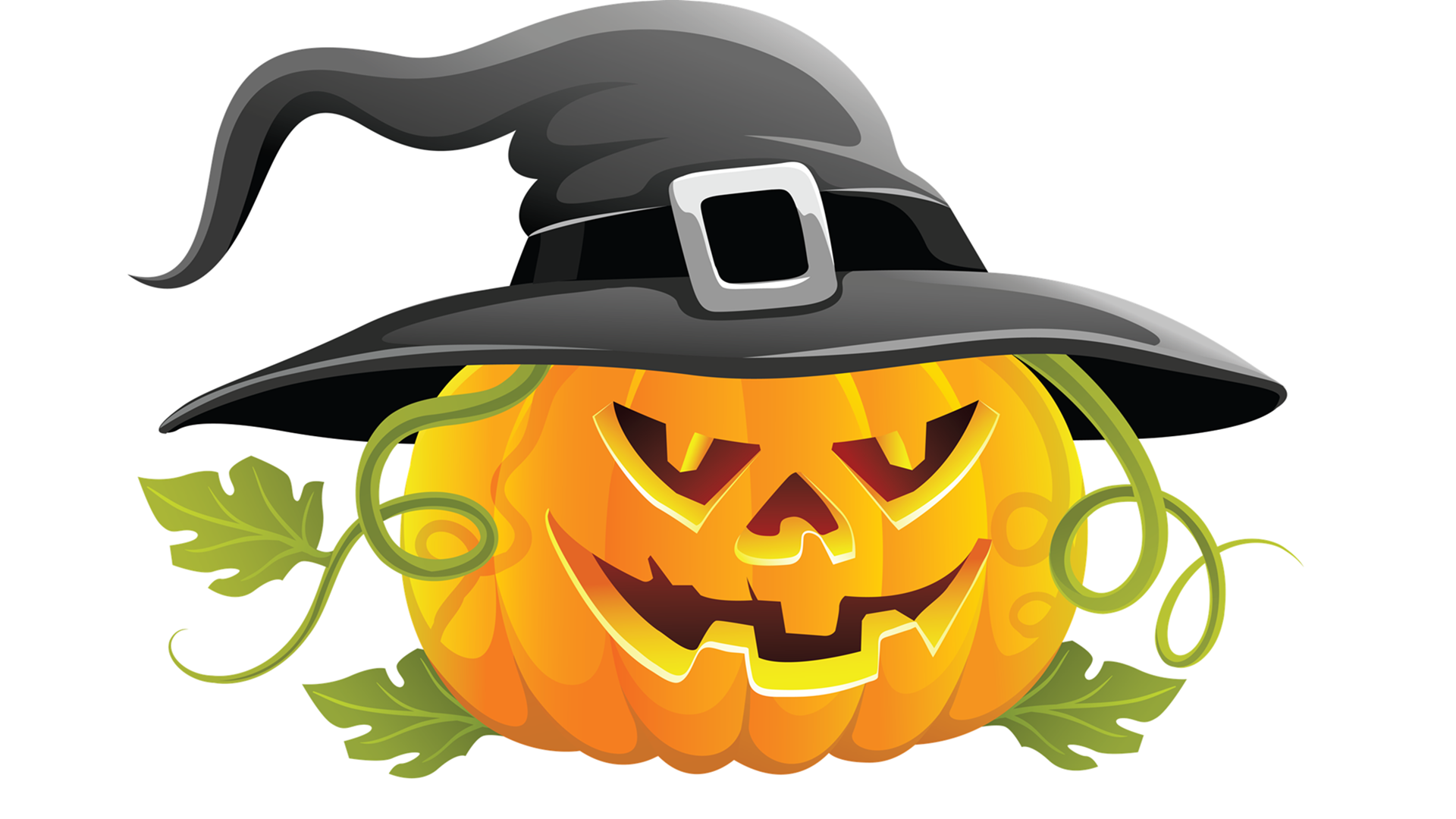 Halloween Funny Pumpkin With Hat HD Wallpaper