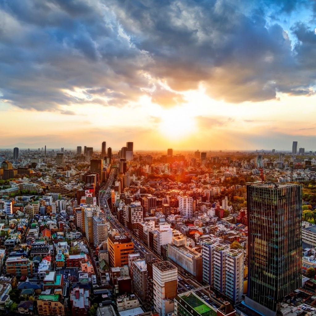 Japan Tokyo cityscapes iPad Wallpaper Free Download