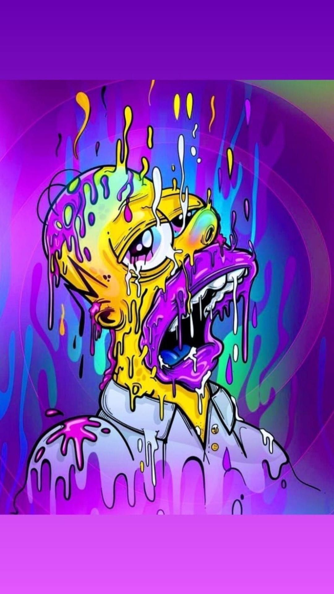 Drippy Wallpaper Discover more Aesthetic, Art, Cute, Drippy, Simpsons wallpaper. /drip. Simpsons art, Simpsons drawings, Trippy cartoon