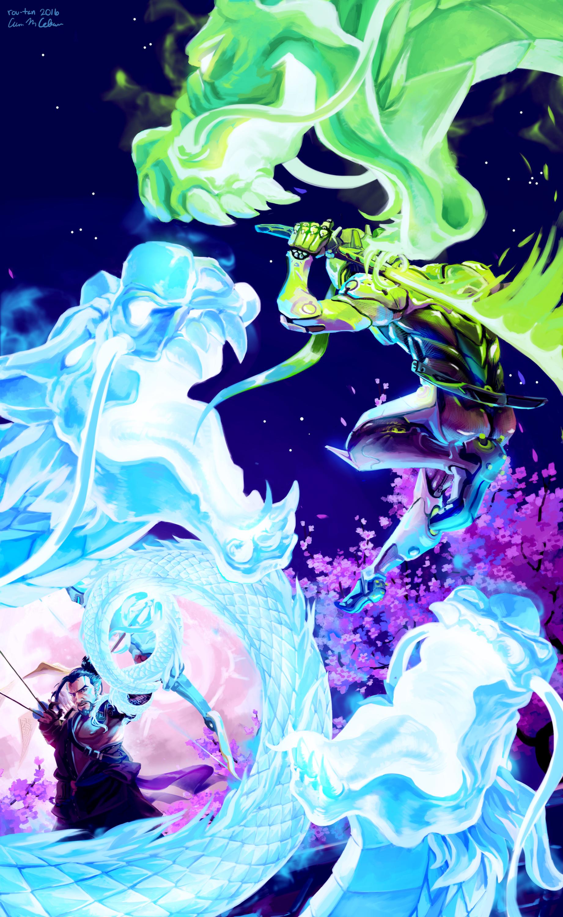 Genji and Hanzo Wallpaper