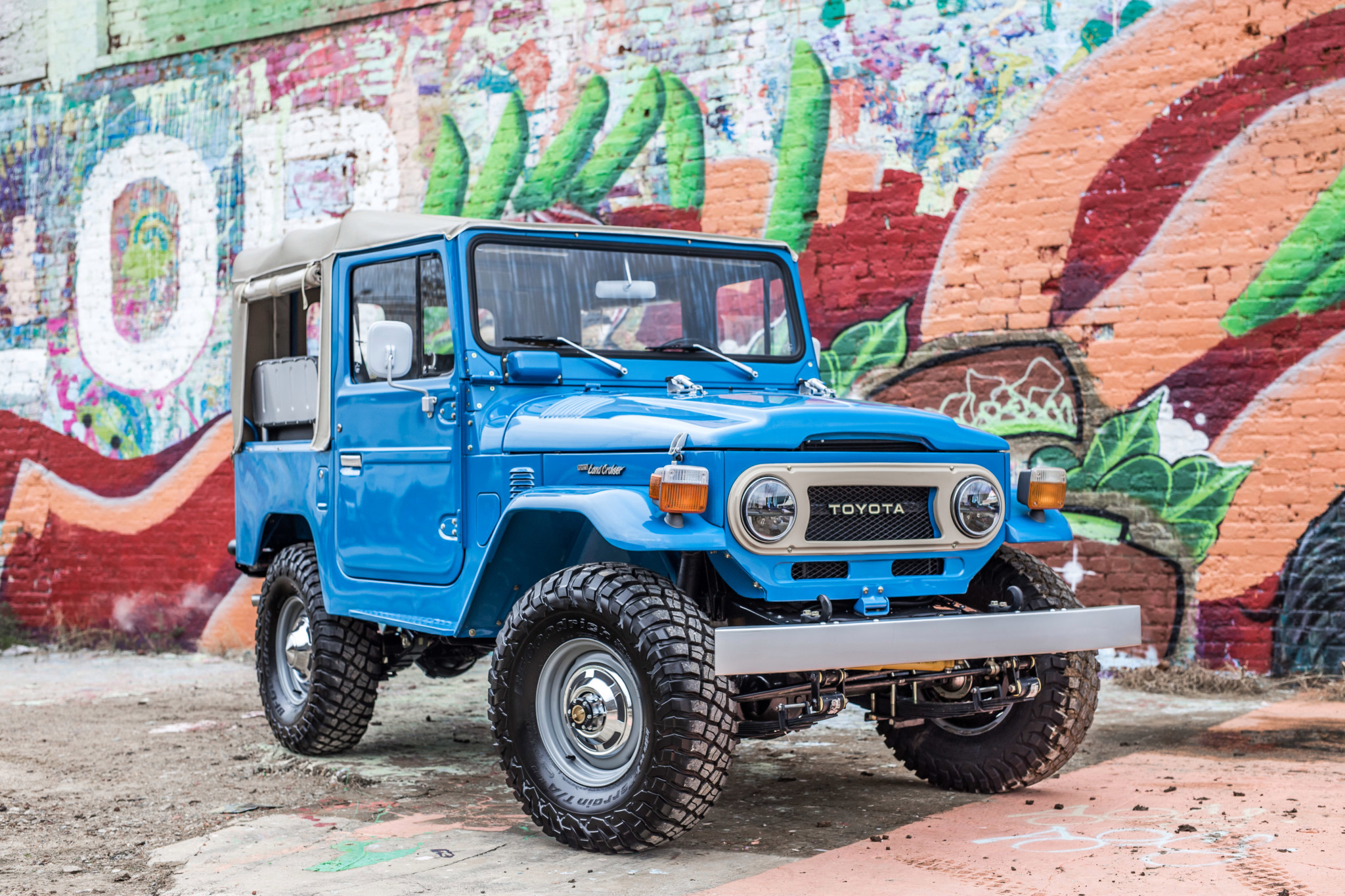 Blue Car Car Off Road Old Car Toyota Land Cruiser Fj40 Wallpaper:2048x1365