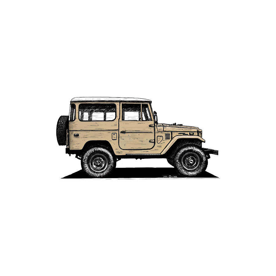 Desert Beige Toyota Fj40 Mixed Media