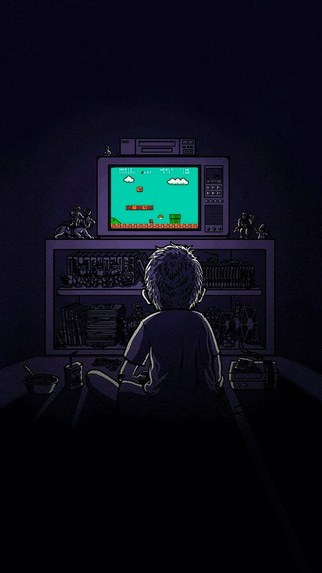 Download 8bit Video Game Retro Aesthetic iPhone Wallpaper