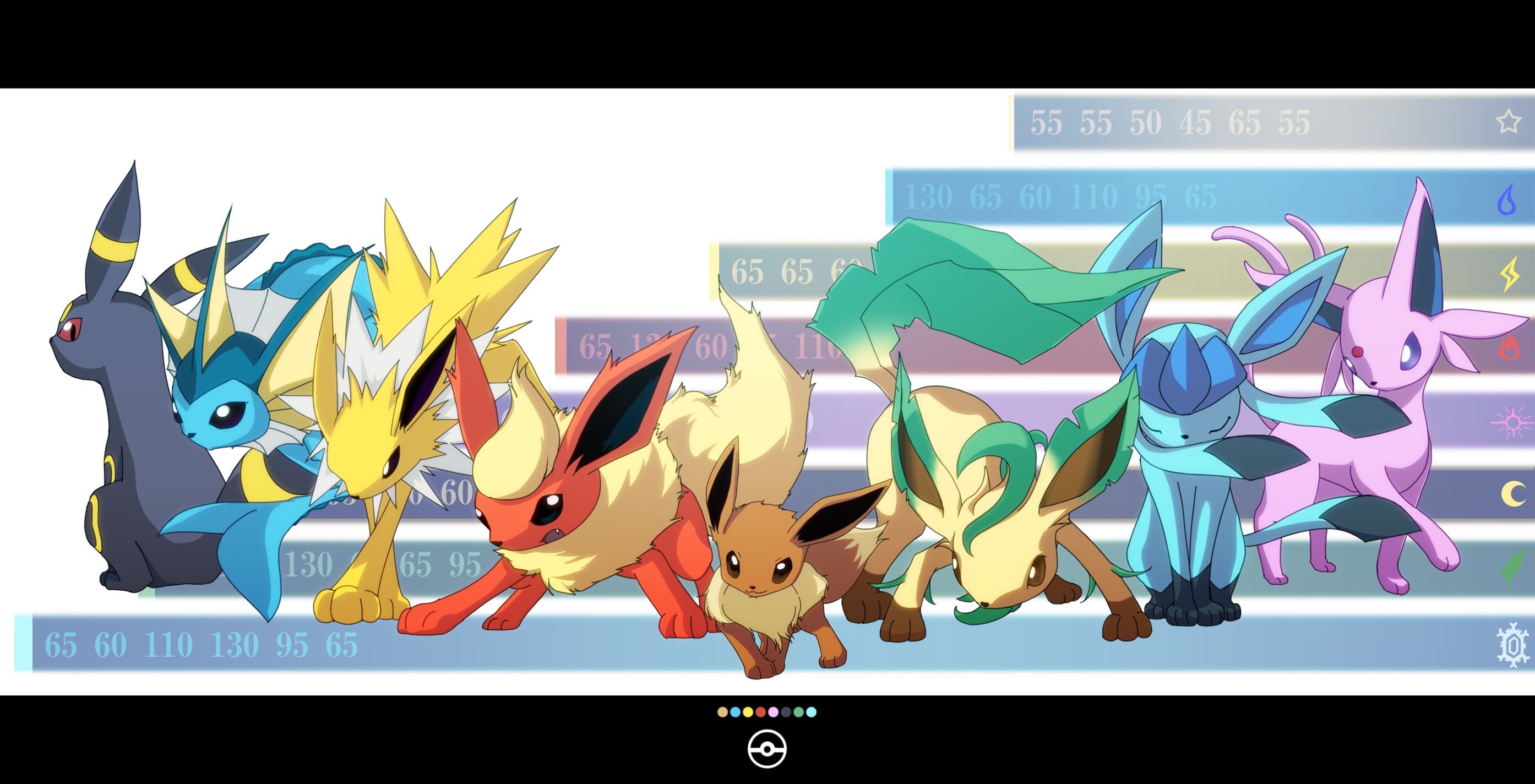 HD wallpaper: eevee, espeon, flareon, glaceon, jolteon, leafeon, pokemon. Umbreon and espeon, Cute pokemon wallpaper, Pokemon