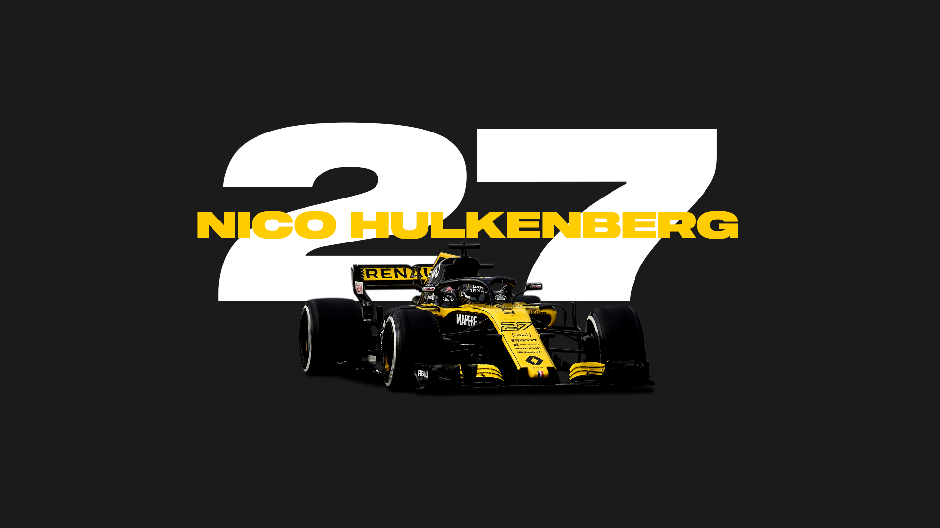 Nico Hulkenberg Wallpaper Black