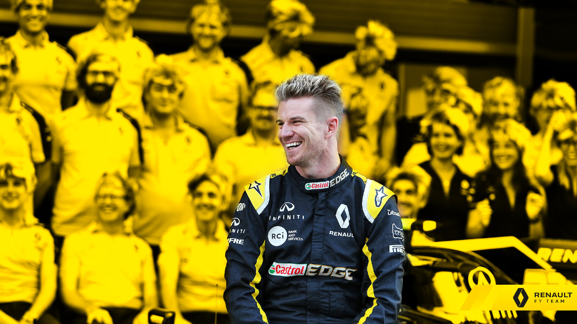 Nico Hülkenberg, German, renault r.s.19, Renault, Formula 1, Racing driver, Renault F1 Teamx1080 Wallpaper