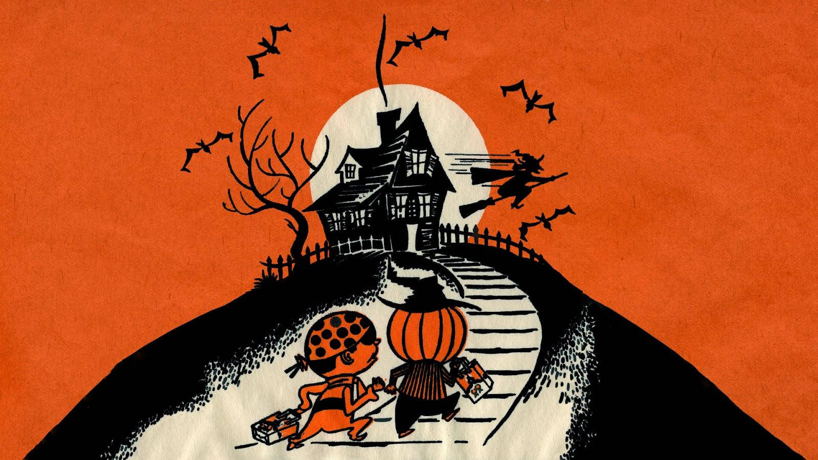 Download Vintage Halloween Trick Or Treat Wallpaper