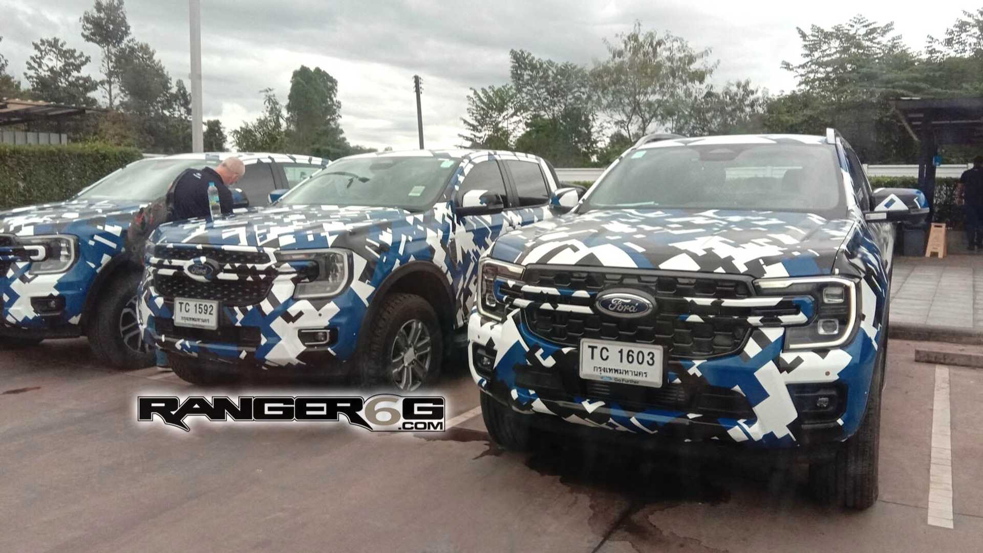 2023 Ford Ranger Spy Photo Shows Family Portrait With XLT, FX4, Wildtrak