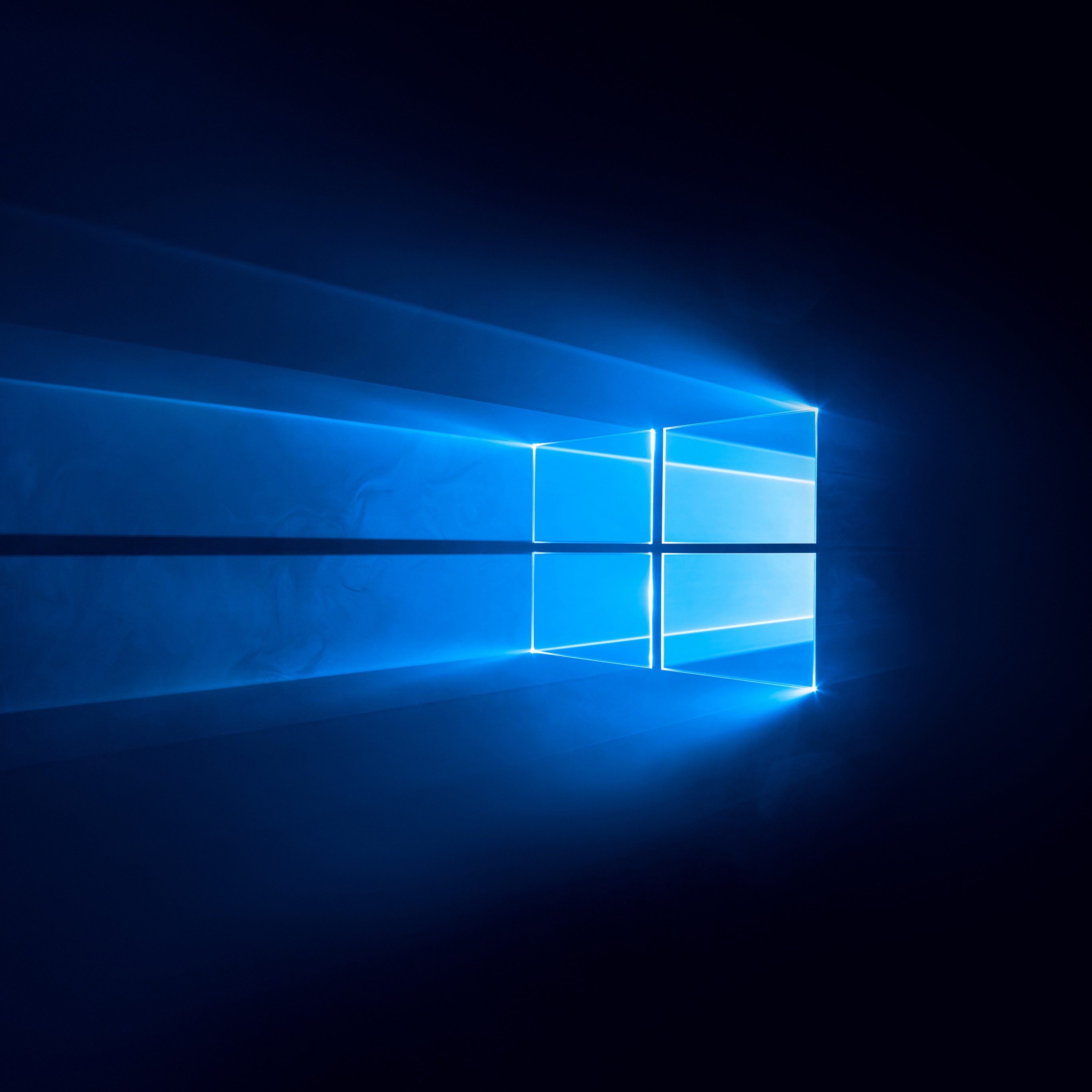 Windows 10 Wallpaper 4K, Dark, Blue background, 5K, 8K, Technology