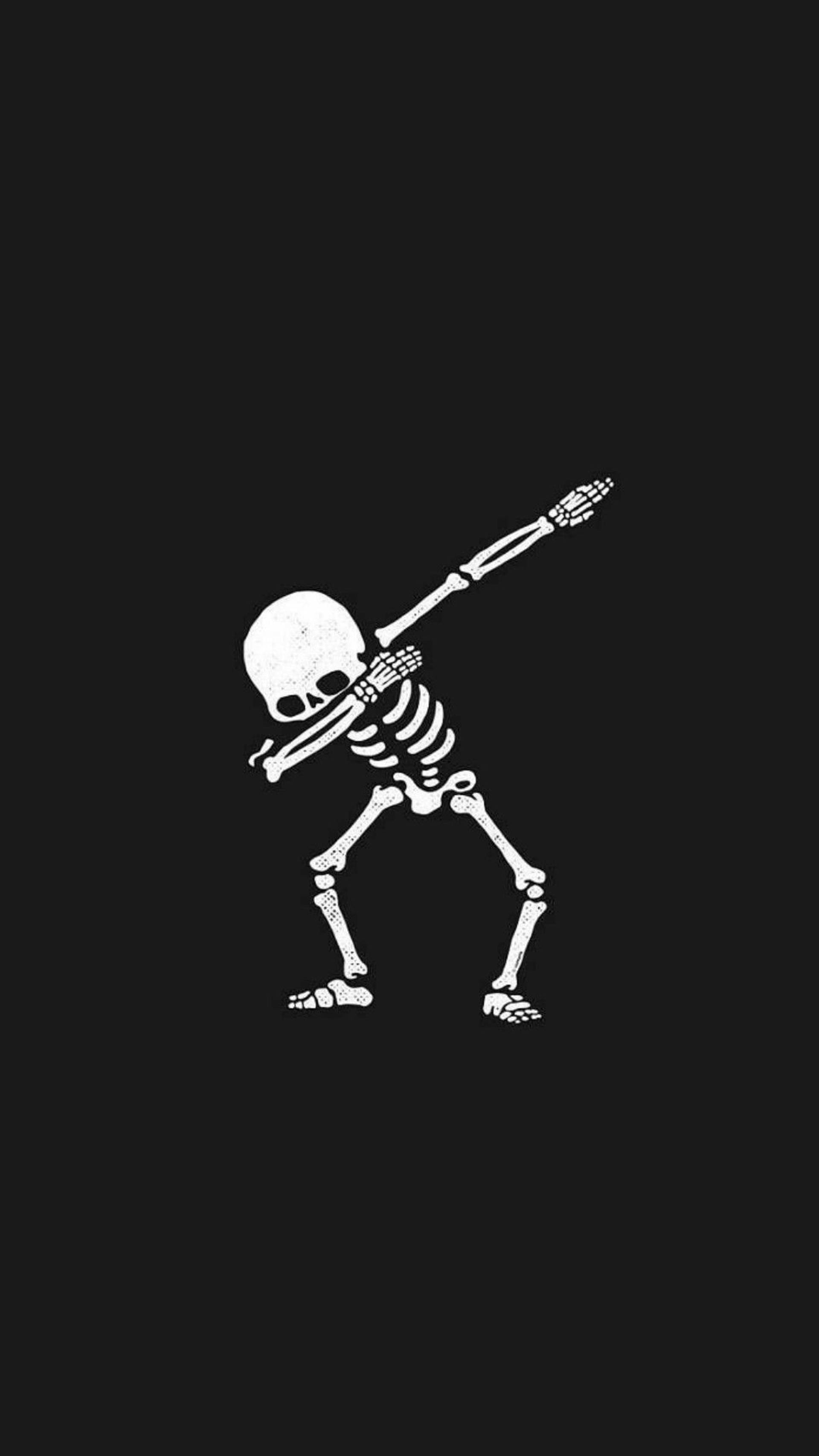 Download Cool Skeleton Hype Pose Wallpaper