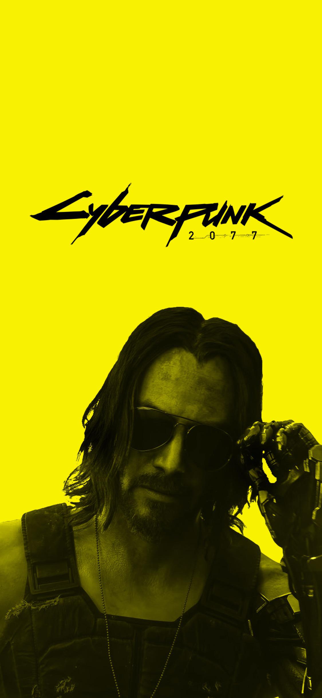 I made Keanu Reeves cyberpunk wallpaper